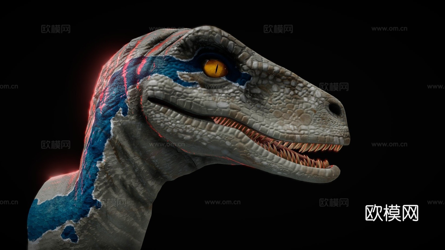 =蓝色=侏罗纪世界[4K,]3d模型