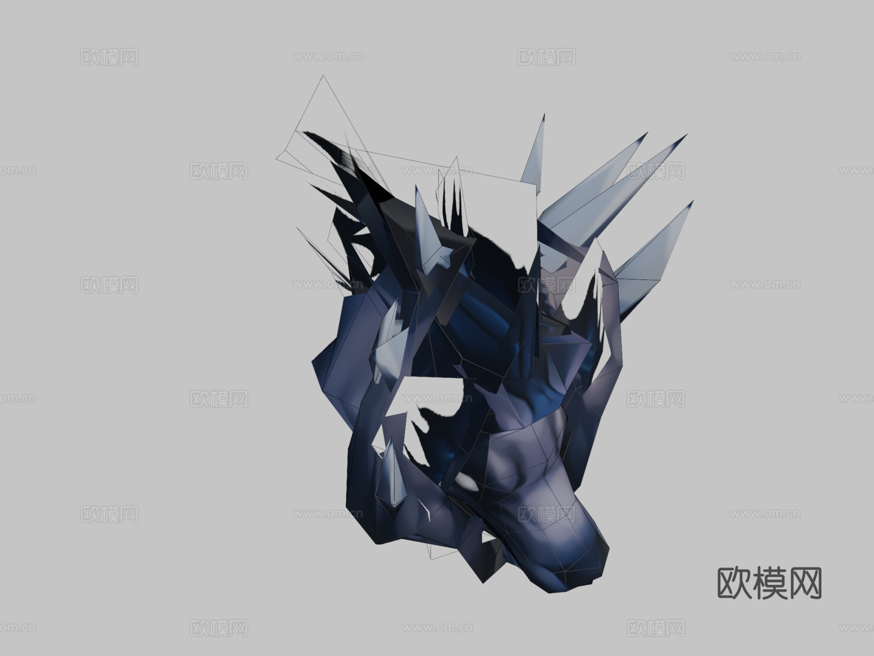 卡通变异狼3d模型