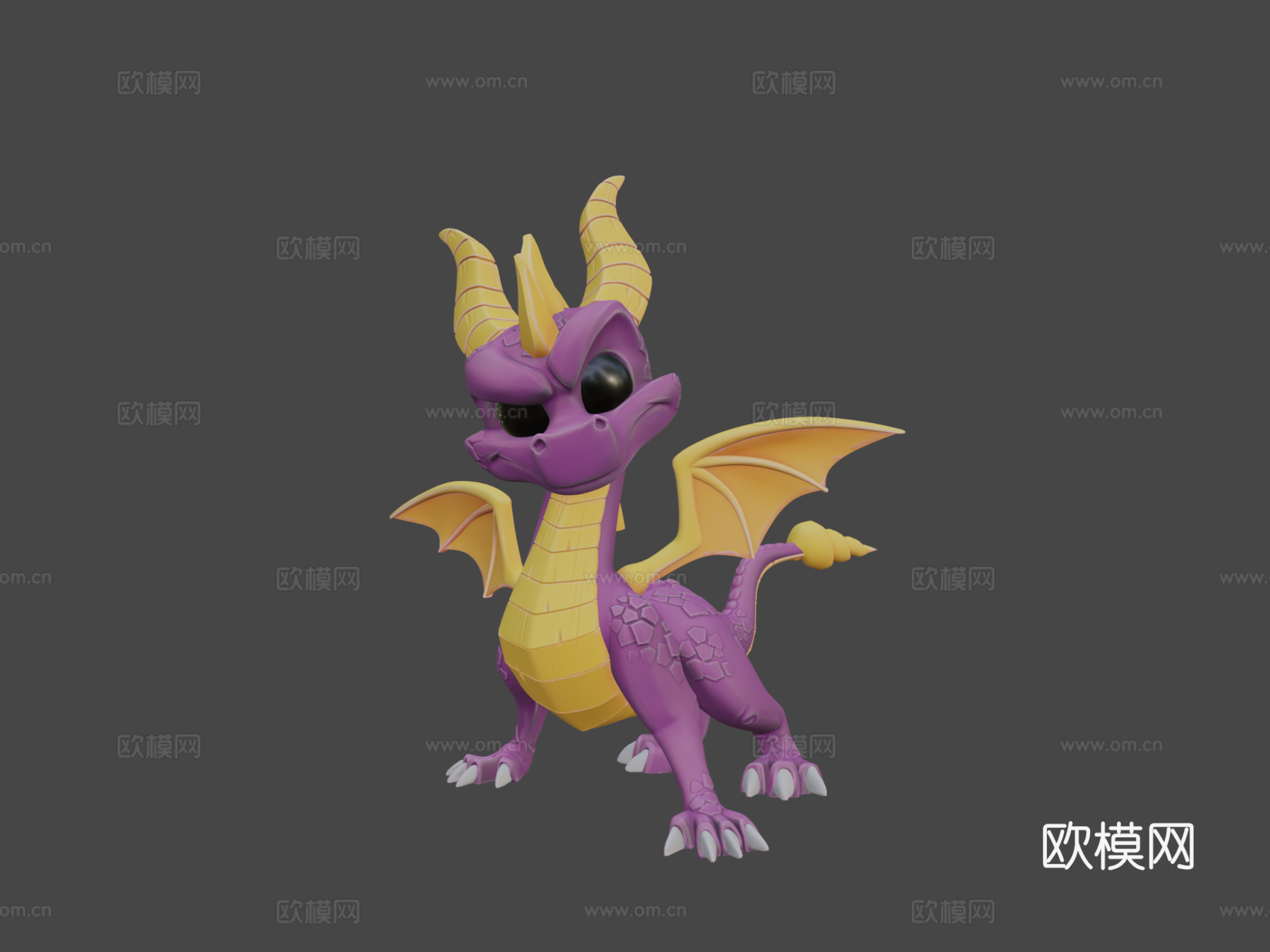 小龙斯派罗同人作品3d模型