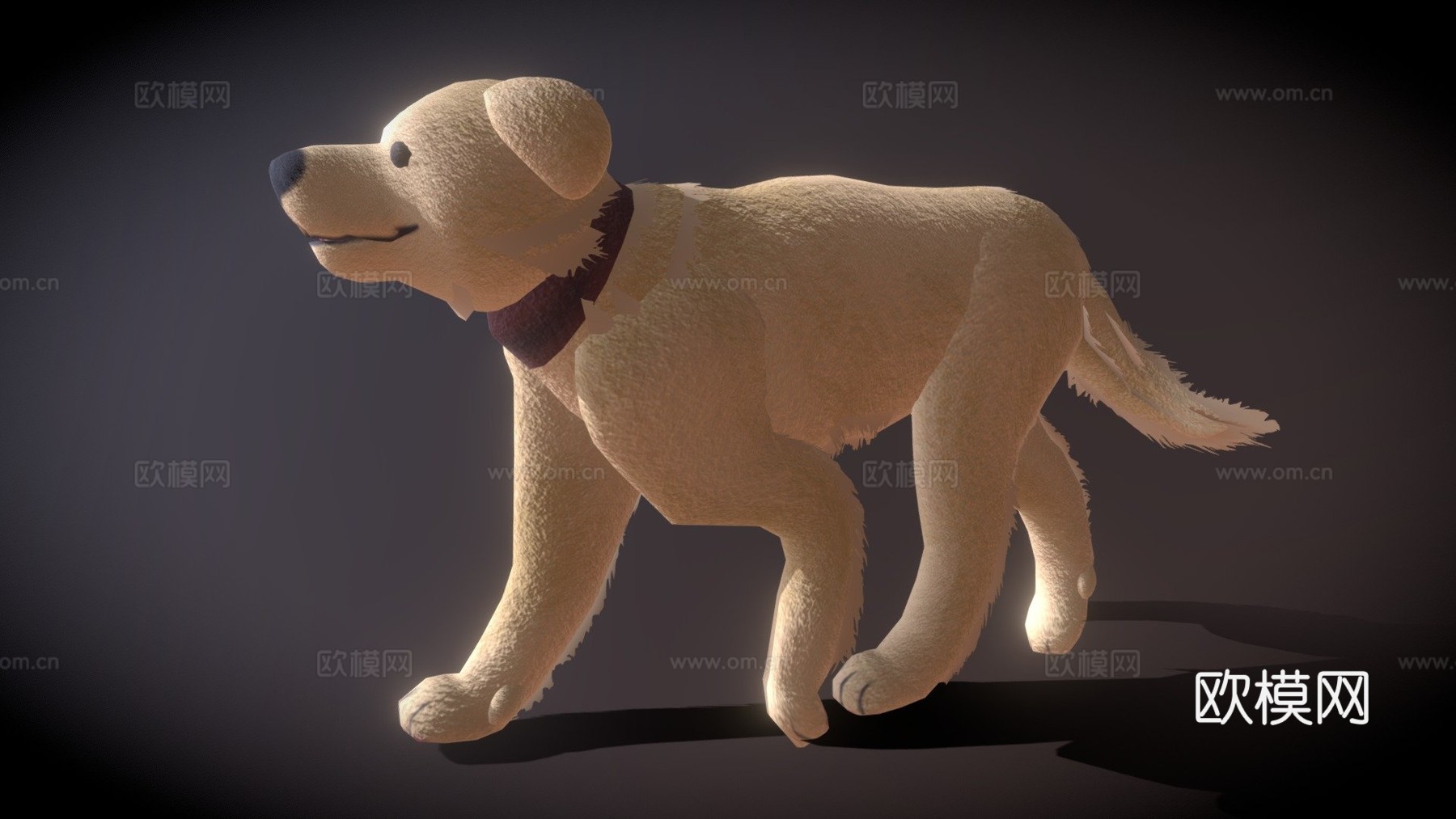 灯中狗3d模型