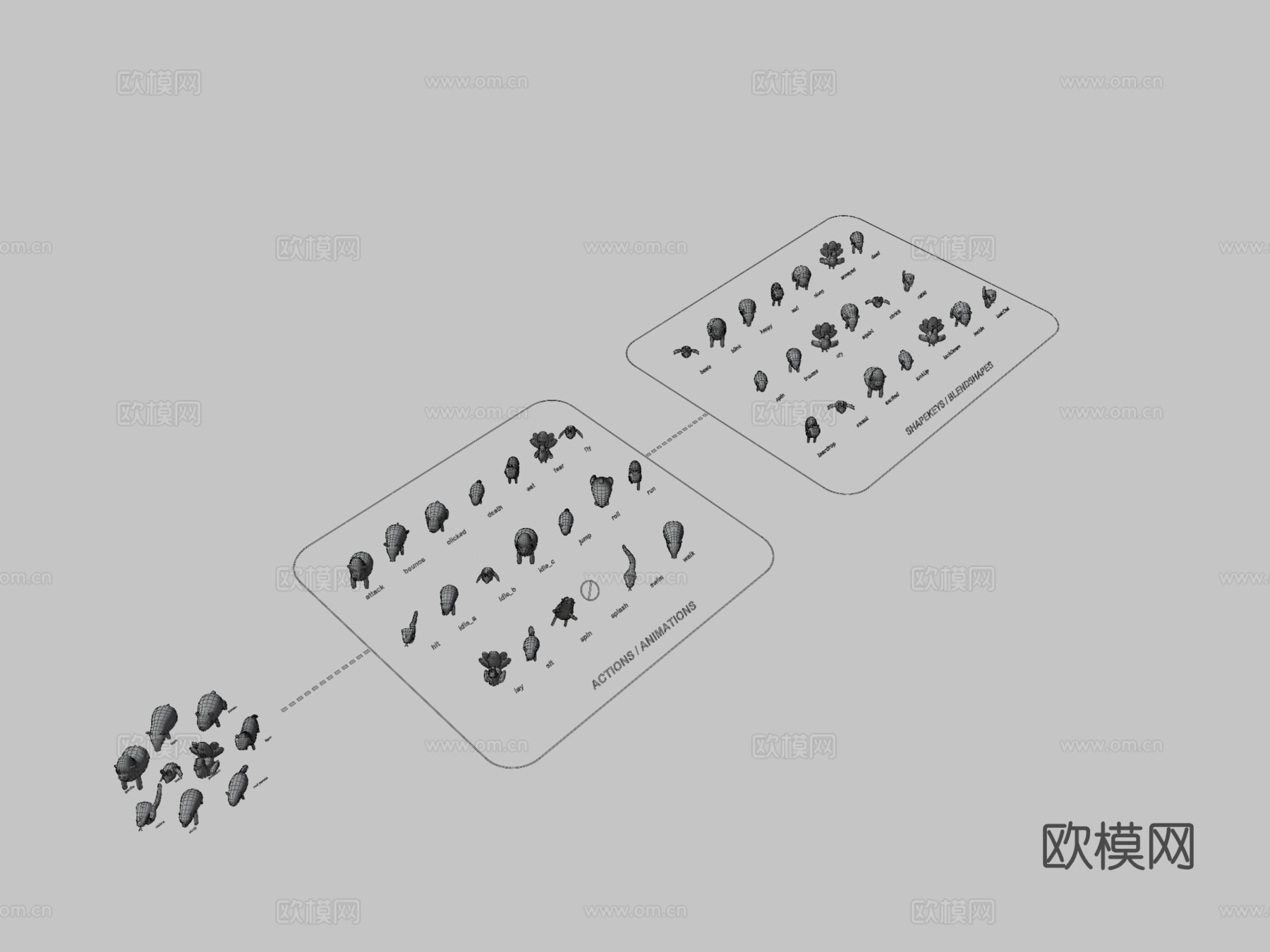 怪趣系列-丛林动物第1卷3d模型