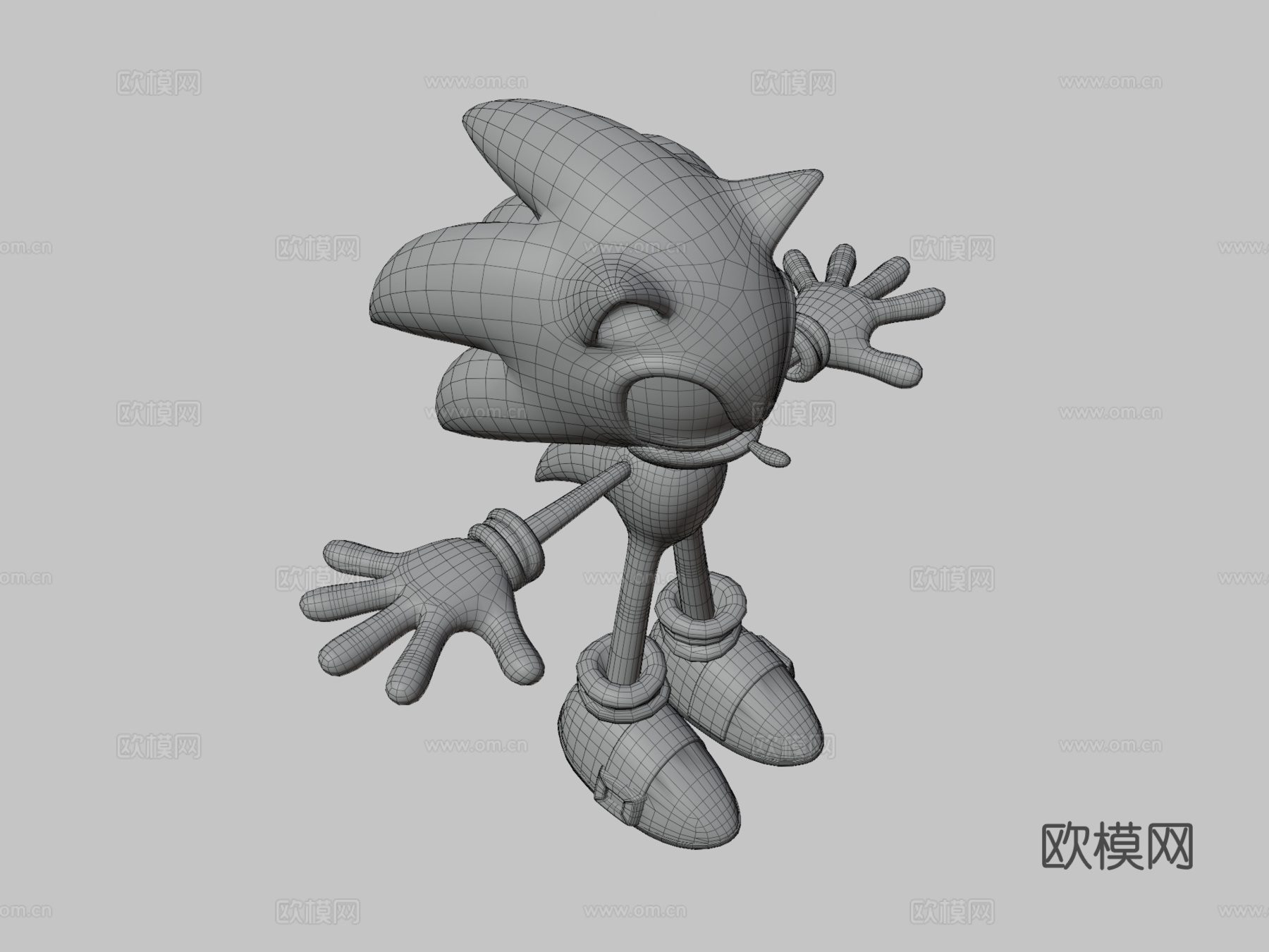 刺猬索尼克奔跑3d模型