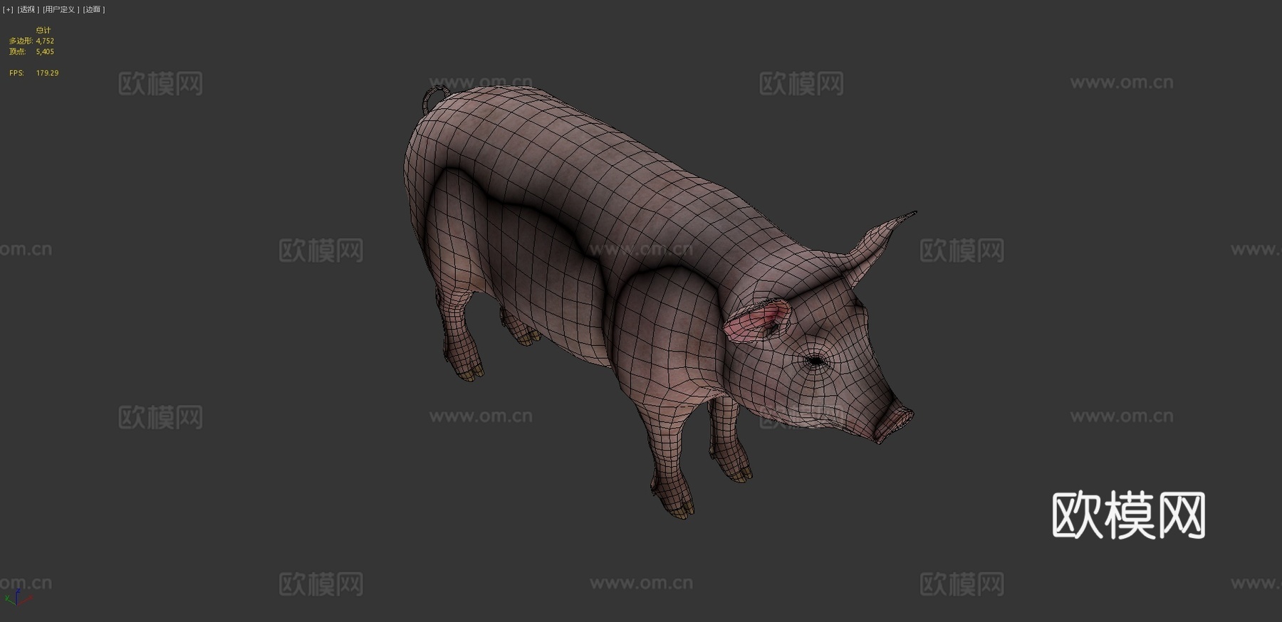 猪动画3d模型