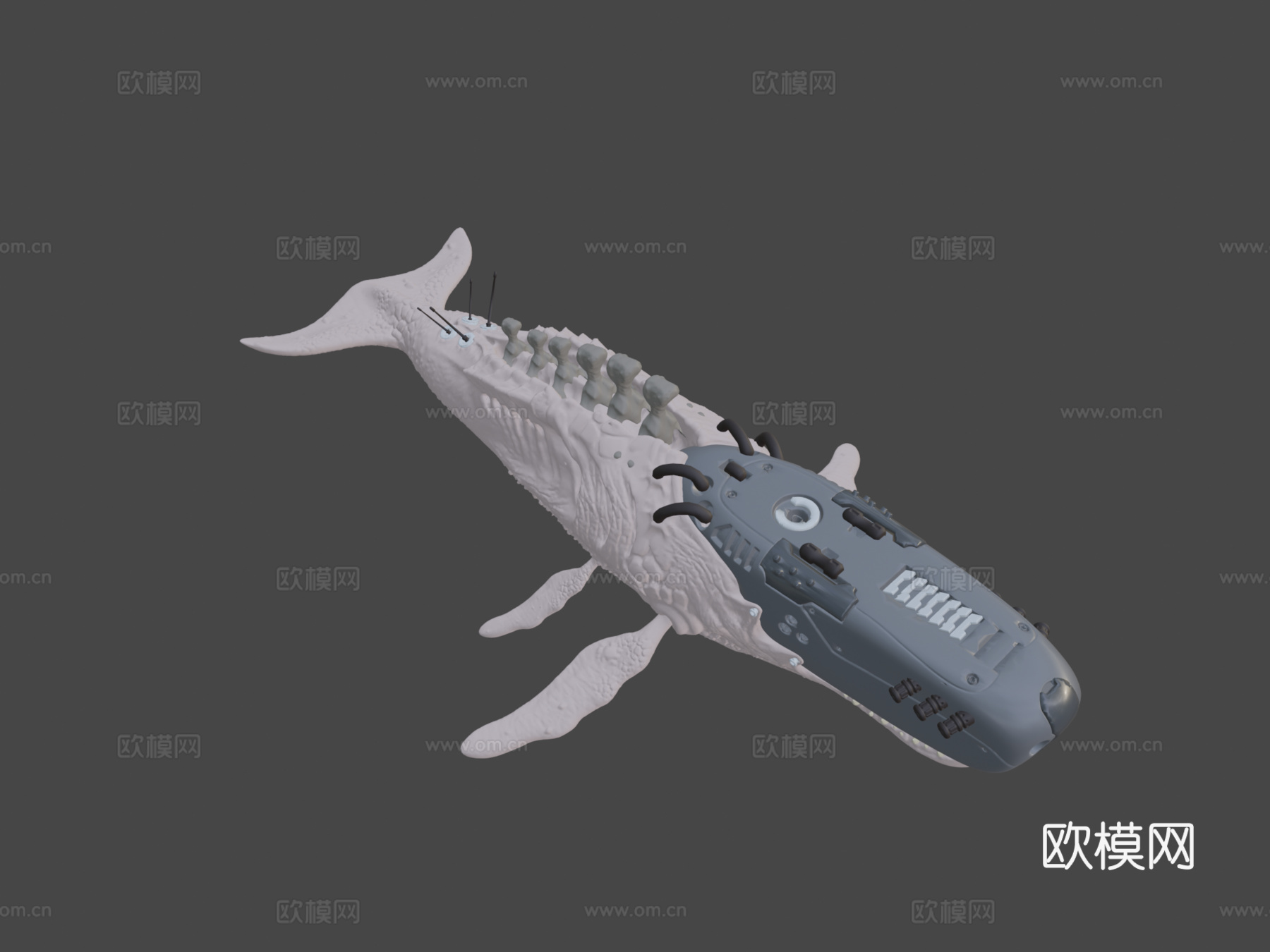 生物机械鲸鱼3d模型