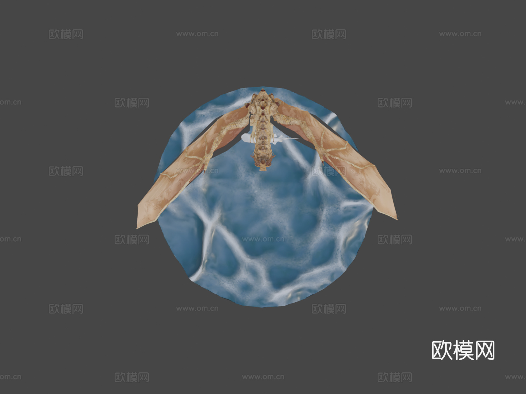 双足飞龙钓鱼3d模型