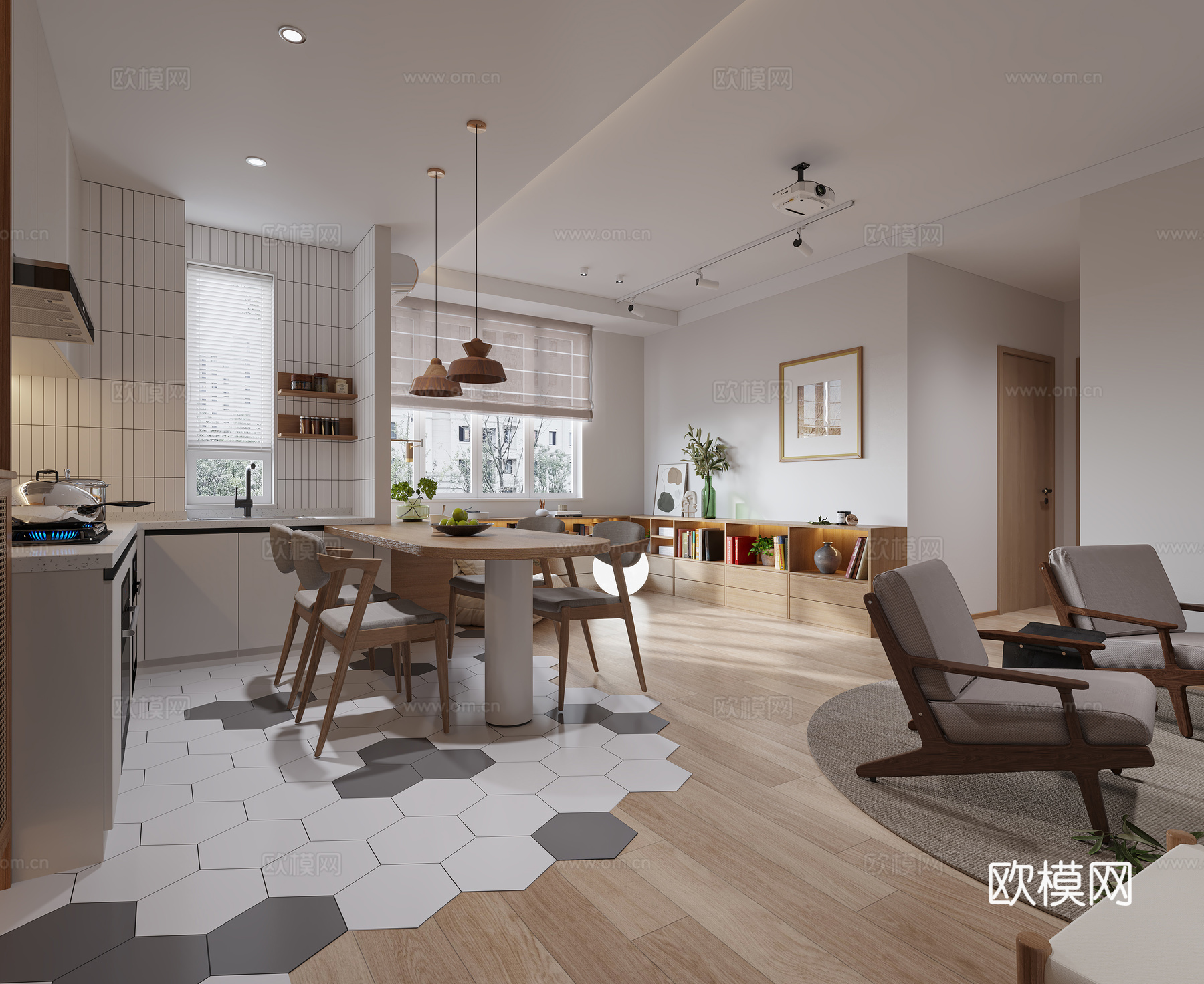 北欧客餐厅3d模型