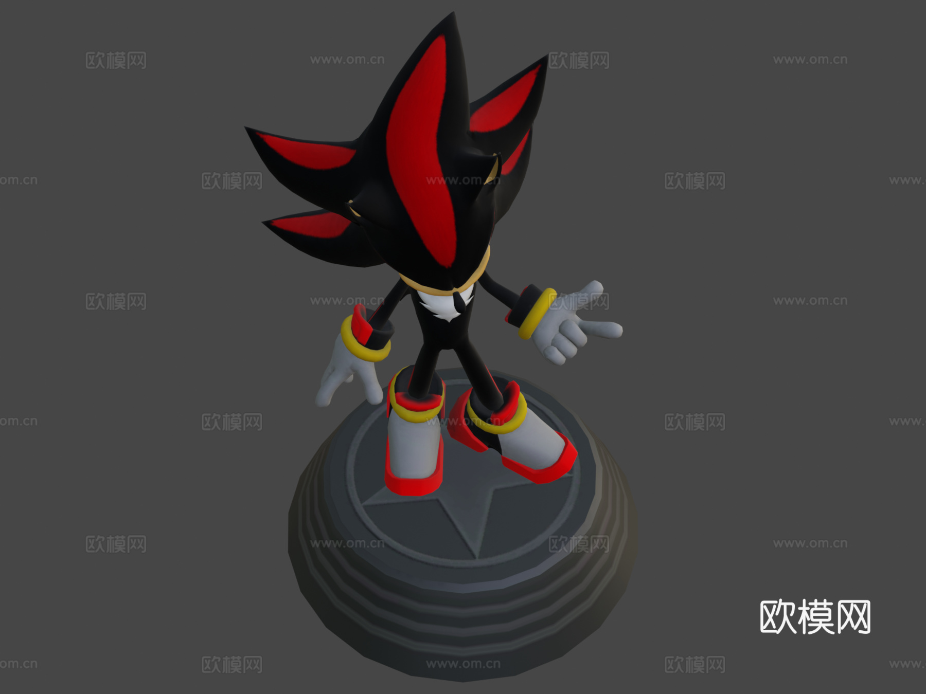 索尼克世代-暗影刺猬雕像3d模型