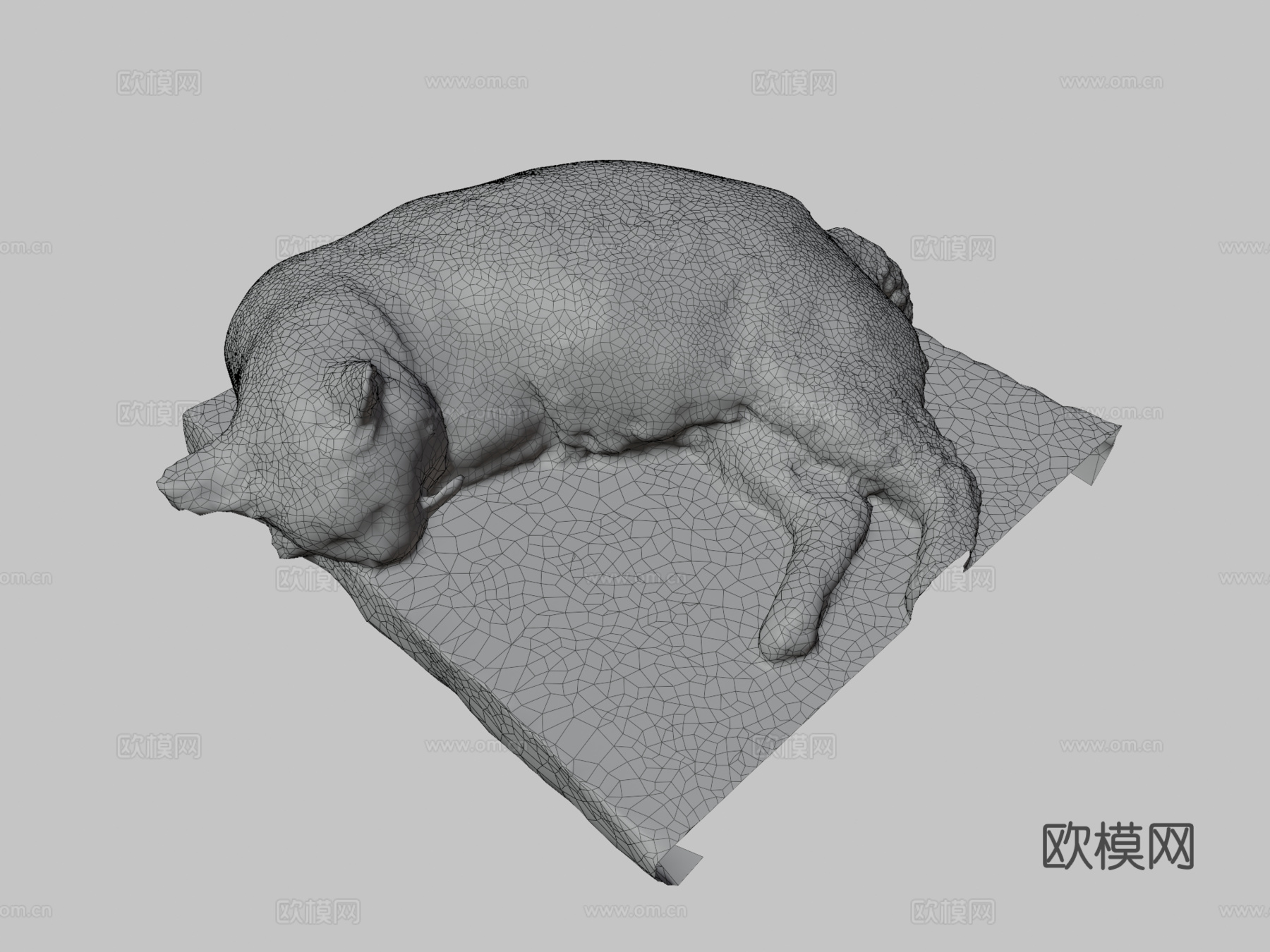 桌上睡猫-3D扫描3d模型
