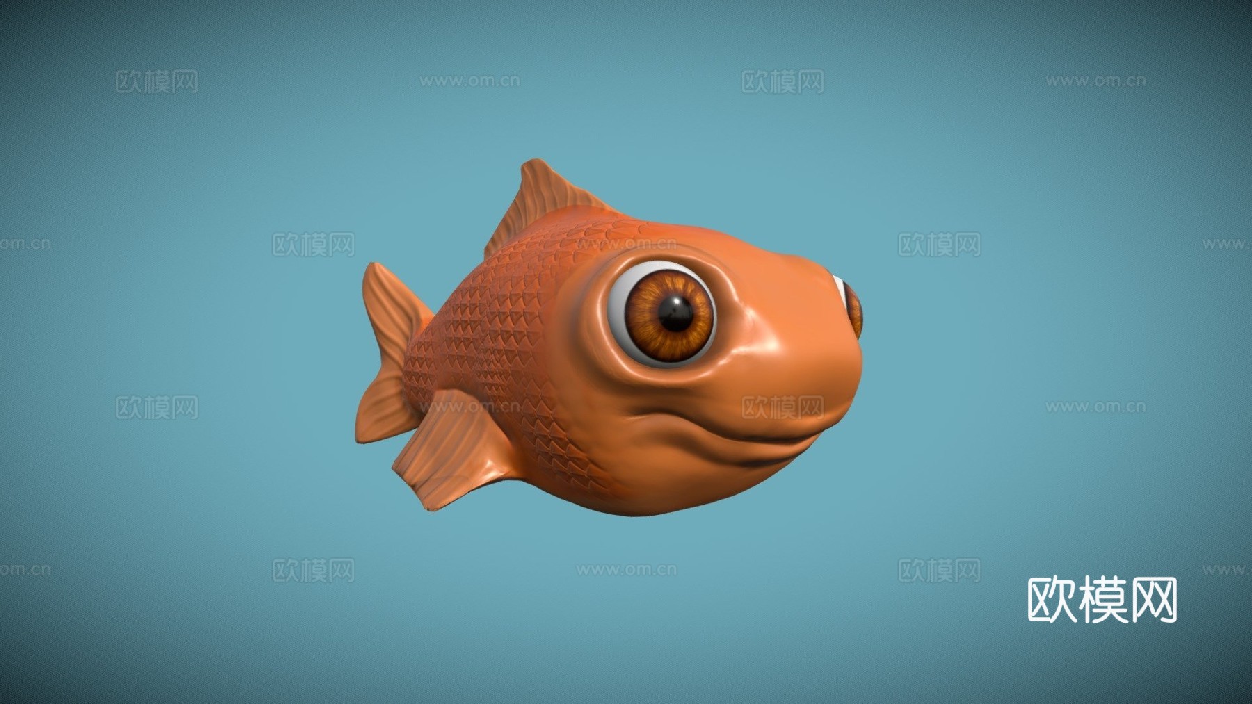 卡通鱼3d模型