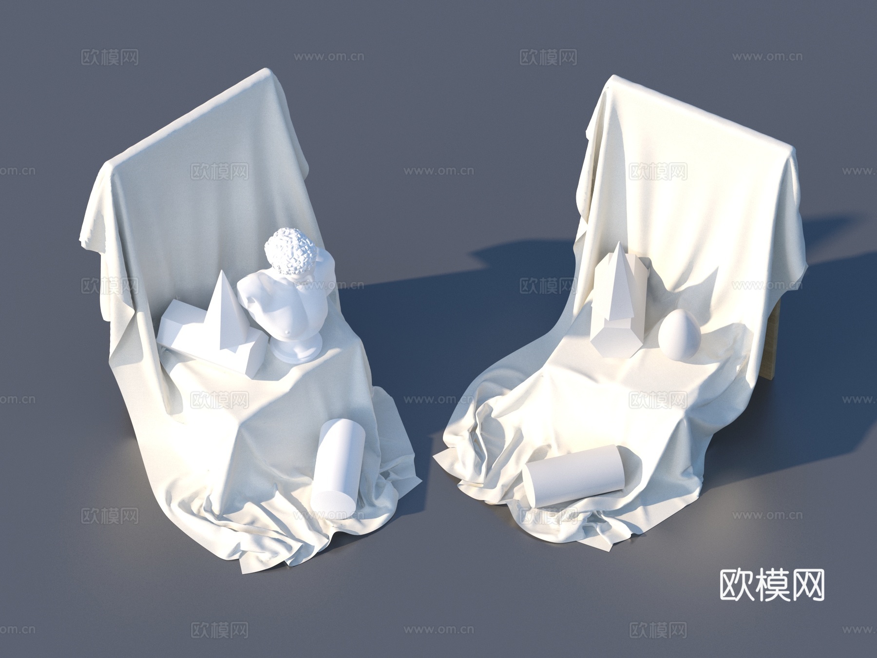 画具  美术器材3d模型