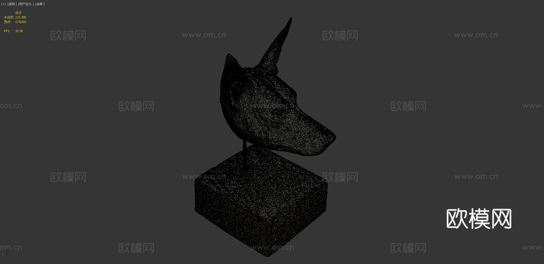 艾伦·卡拉斯科的狗头3d模型