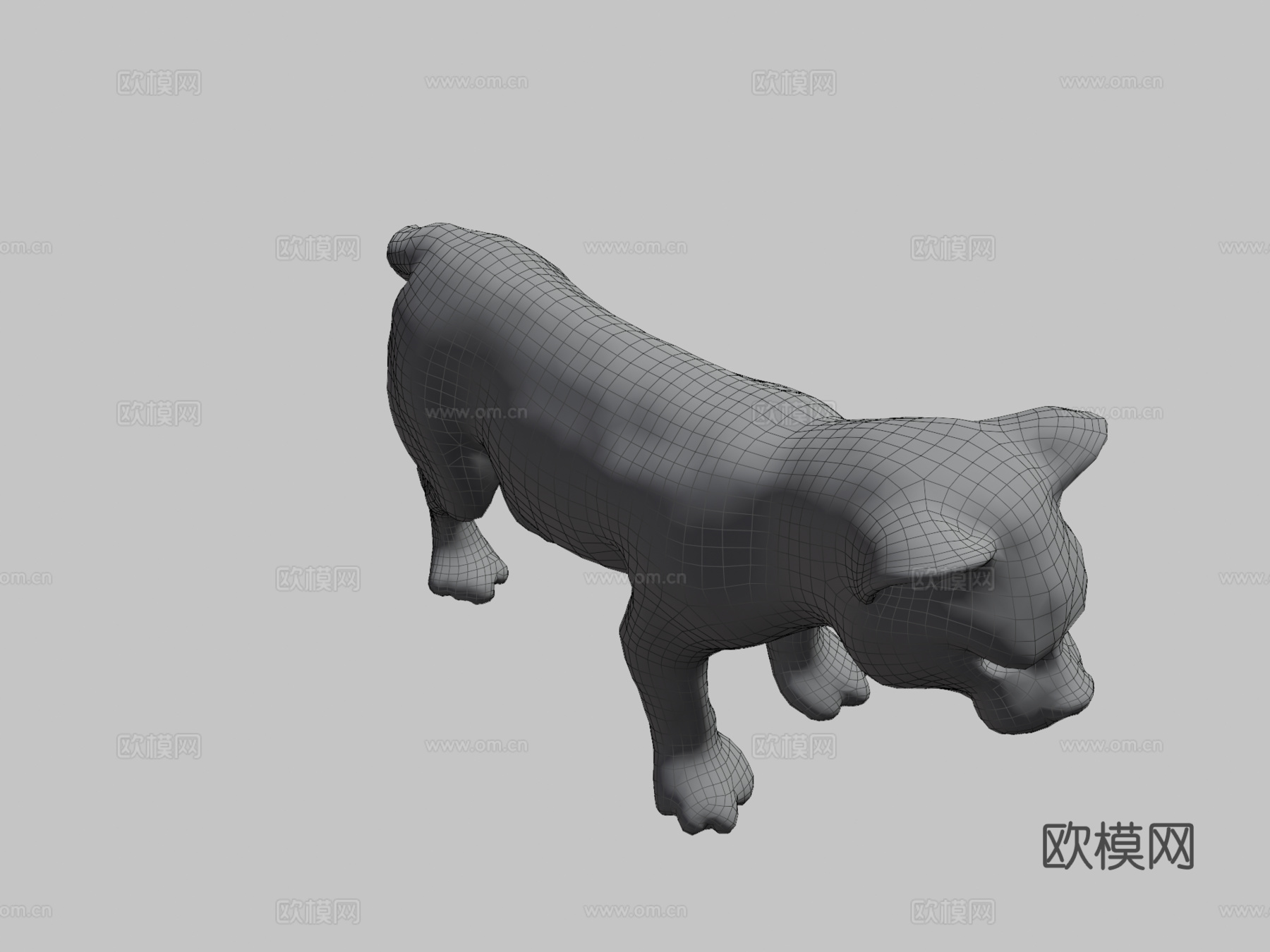 狮子动画低多边形3d模型
