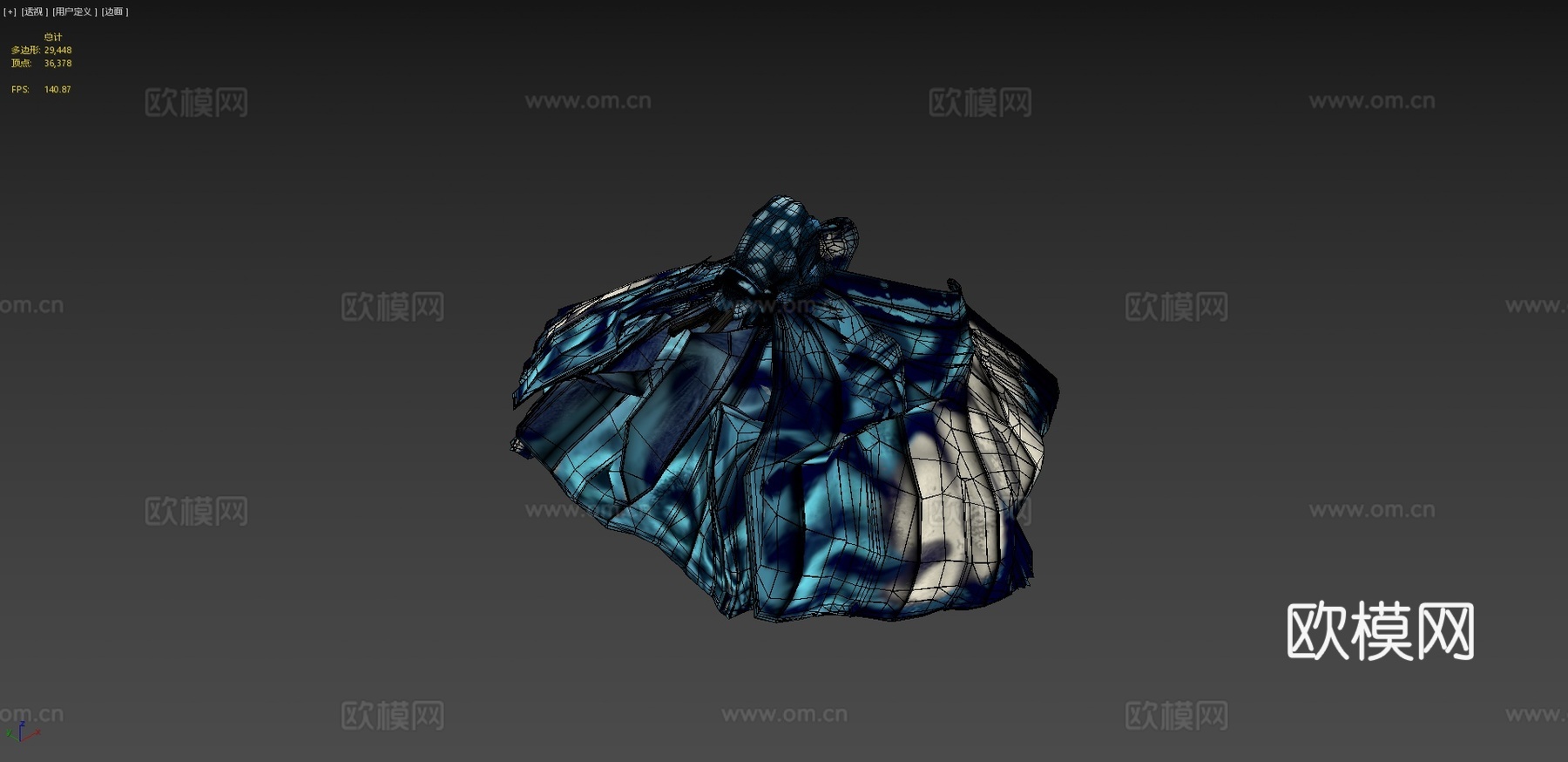 蓝蝴蝶饼干3d模型