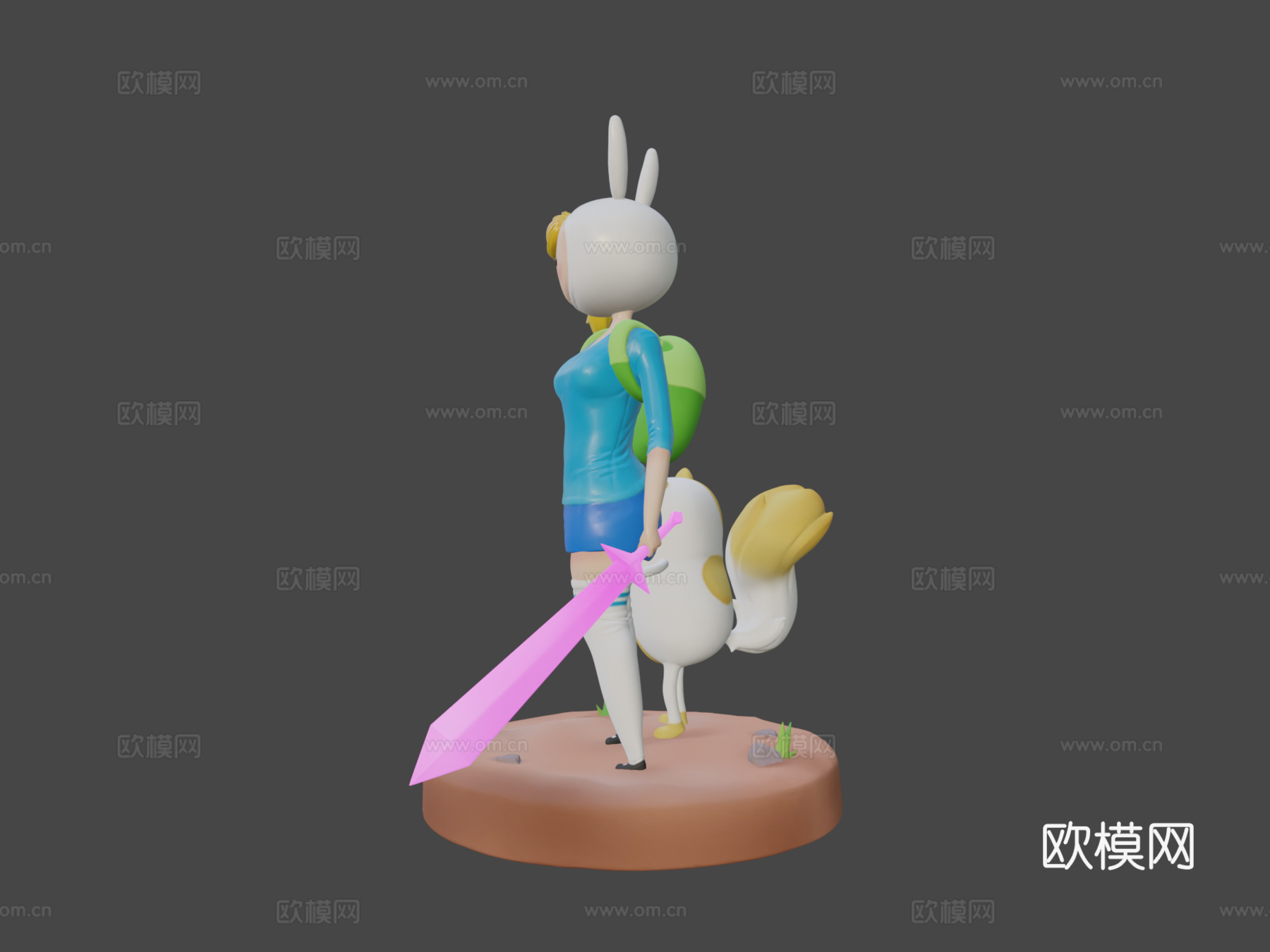 菲奥娜与蛋糕粉丝艺术3d模型