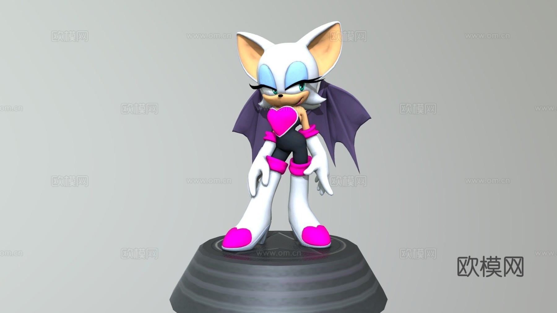 索尼克世代-蝙蝠露姬雕像3d模型