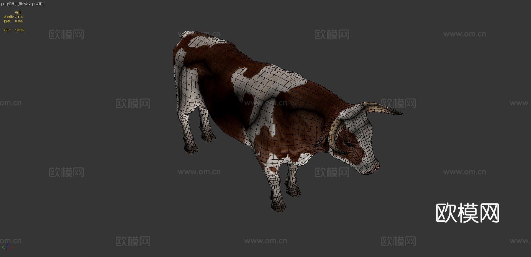 公牛动画3d模型