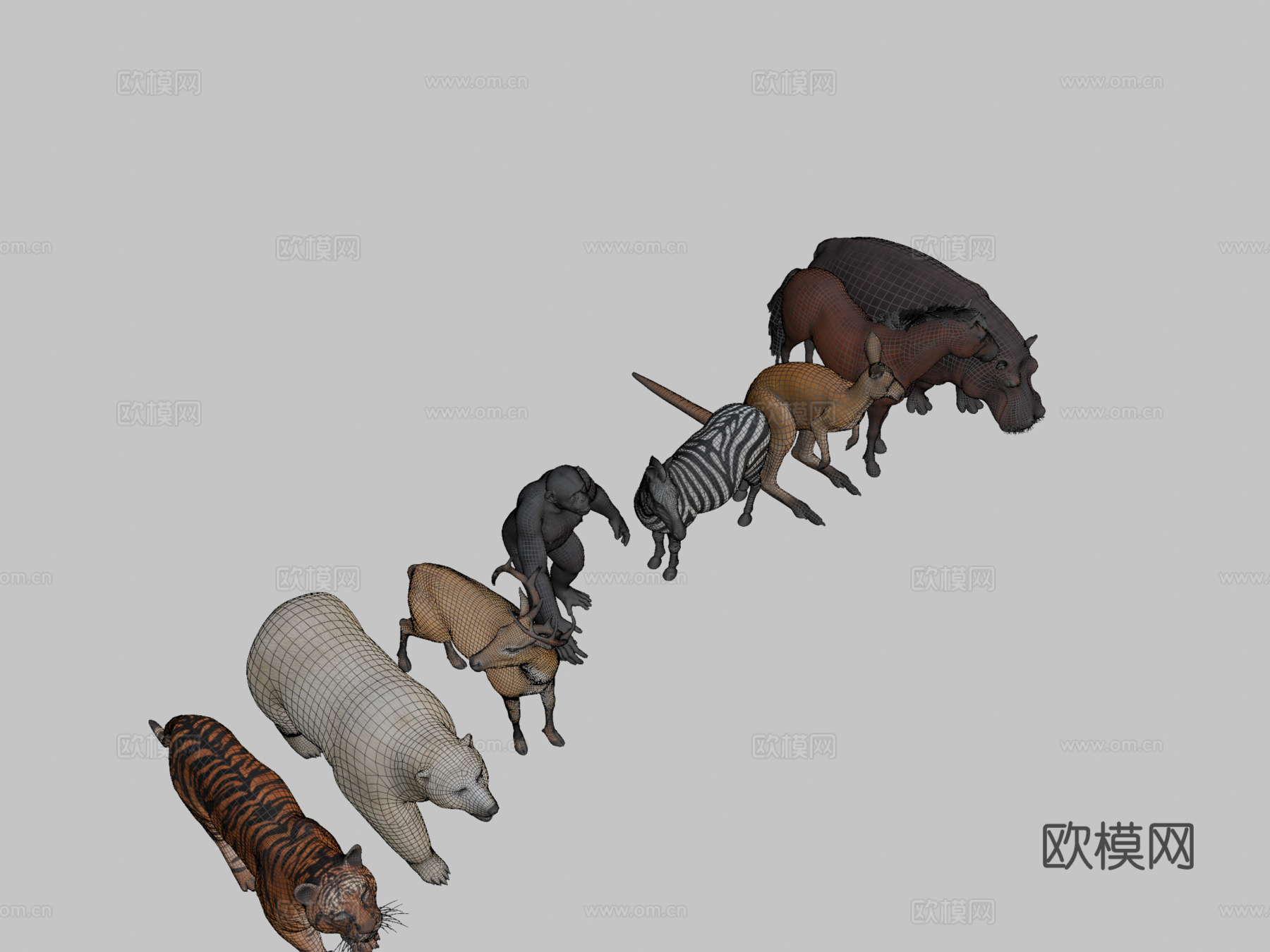 中型动物包3d模型