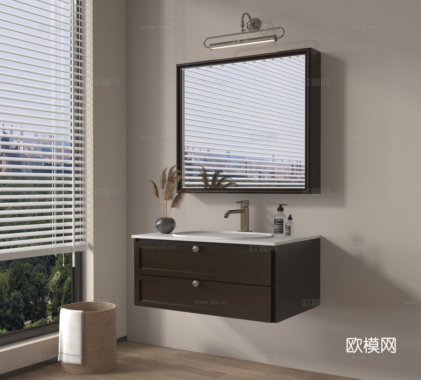 浴室柜 洗手柜 台盆 洗漱柜3d模型