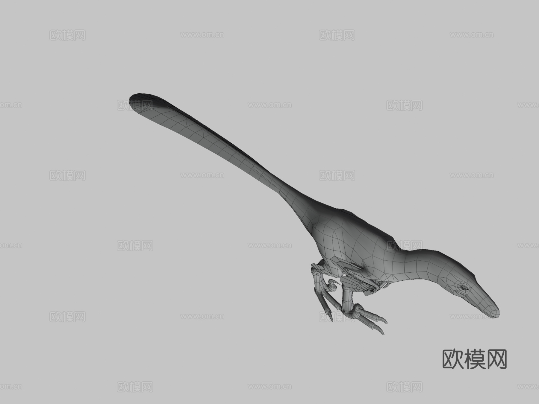 低多边形迅猛龙-动画版3d模型