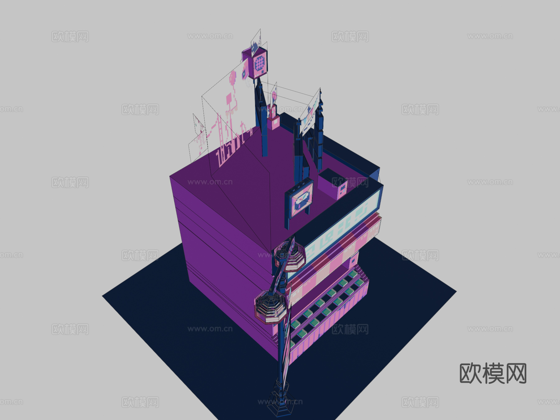 寿司摊3d模型
