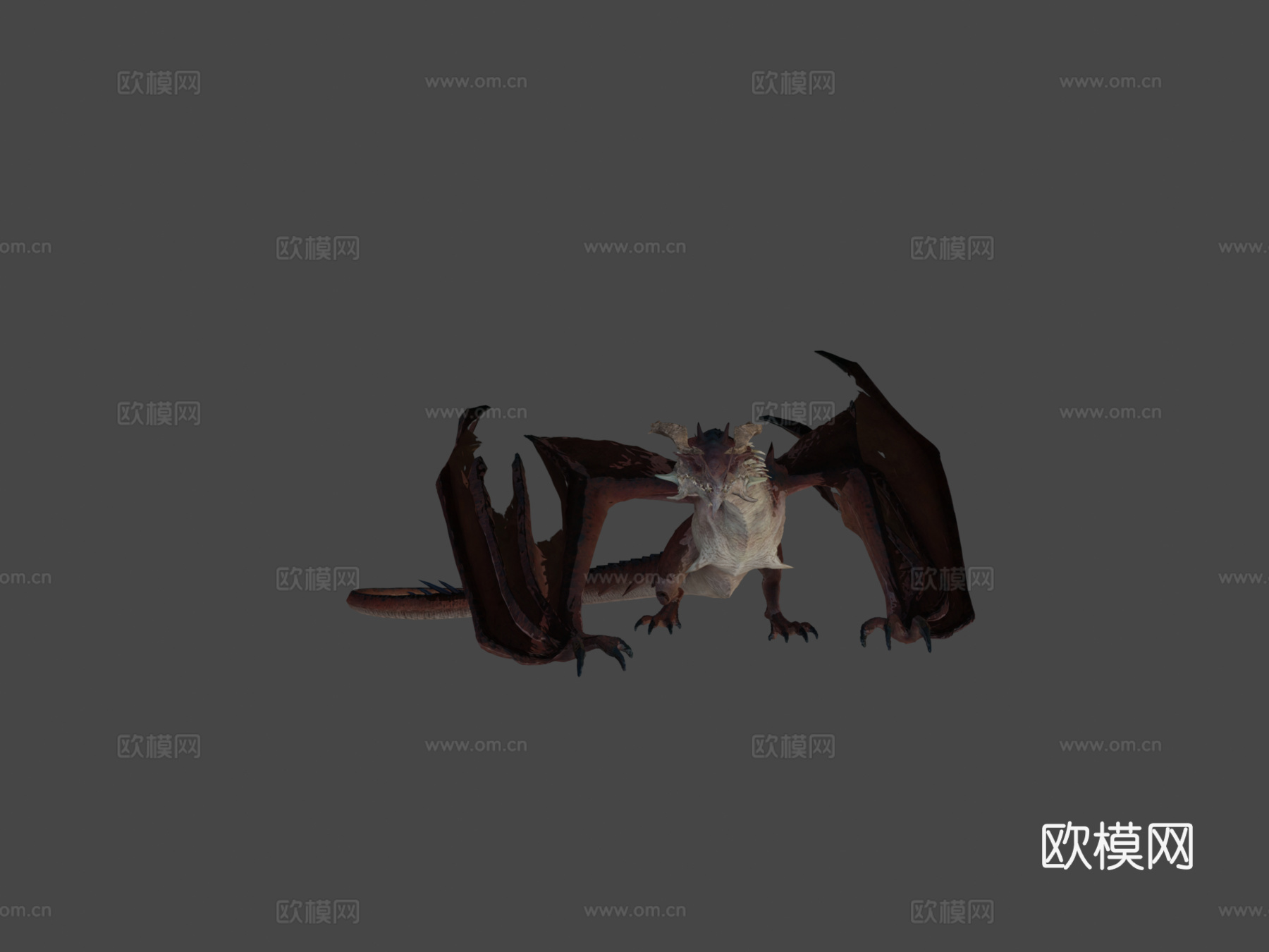 恶魔龙完整纹理3d模型