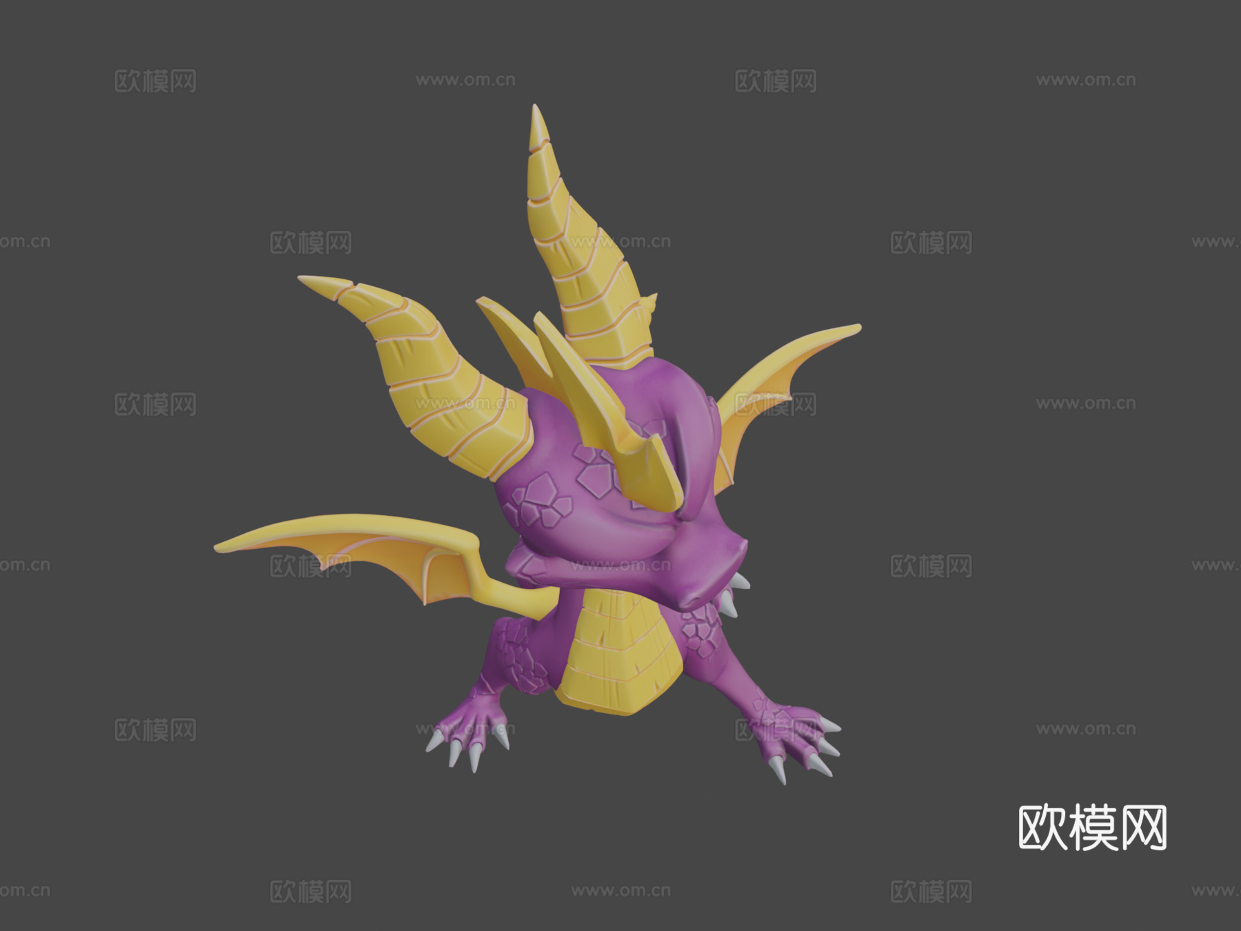 小龙斯派罗同人作品3d模型