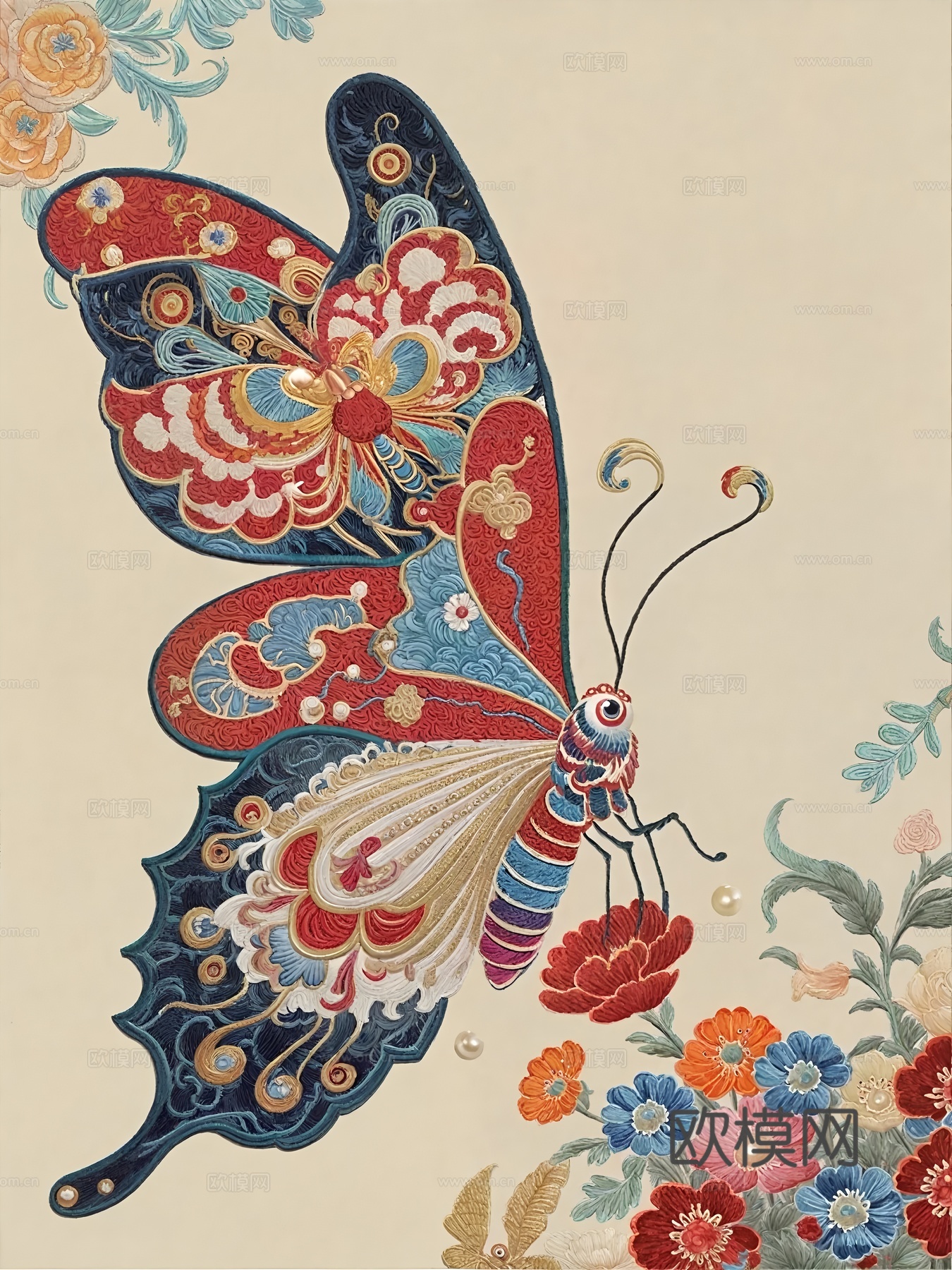 艺术花卉画芯