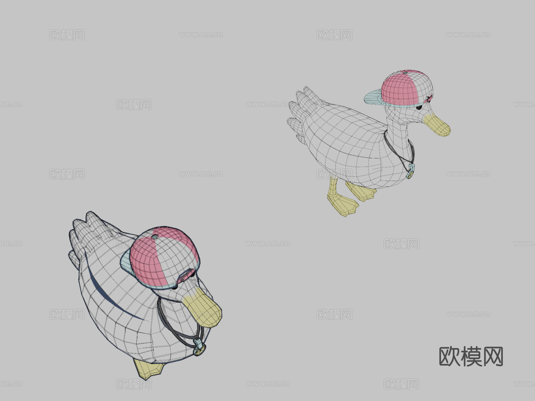 舒巴鸭绑定3d模型