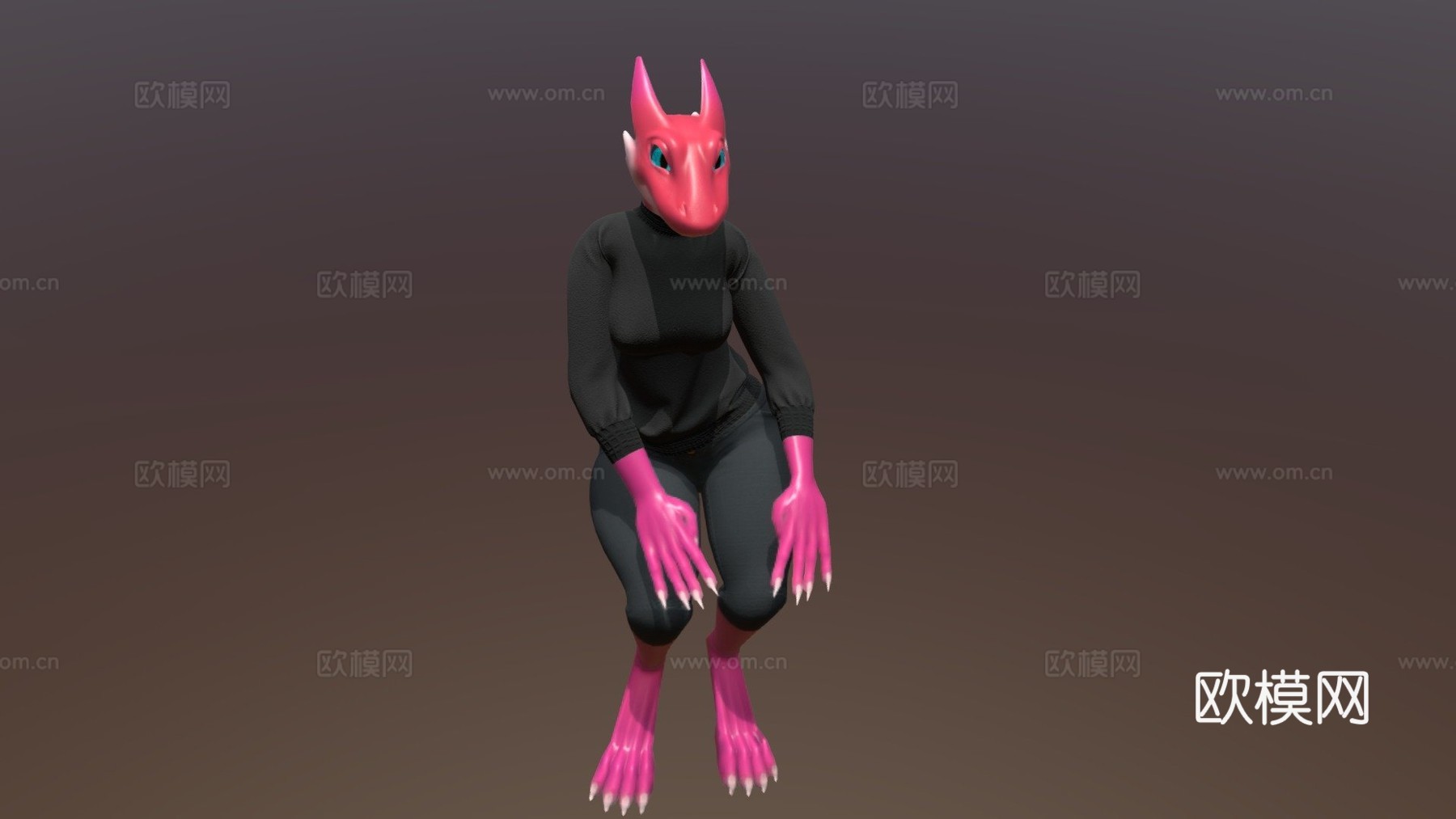 毛衣狗头人3d模型
