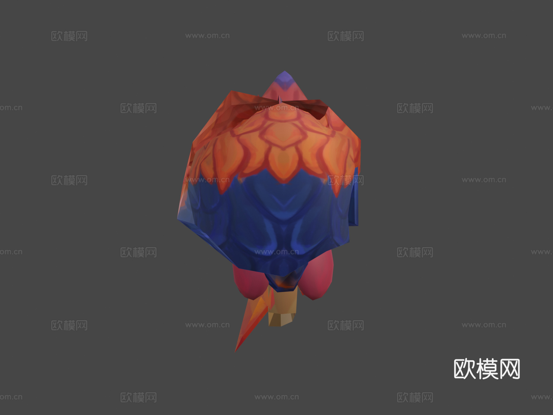 手绘公鸡3d模型