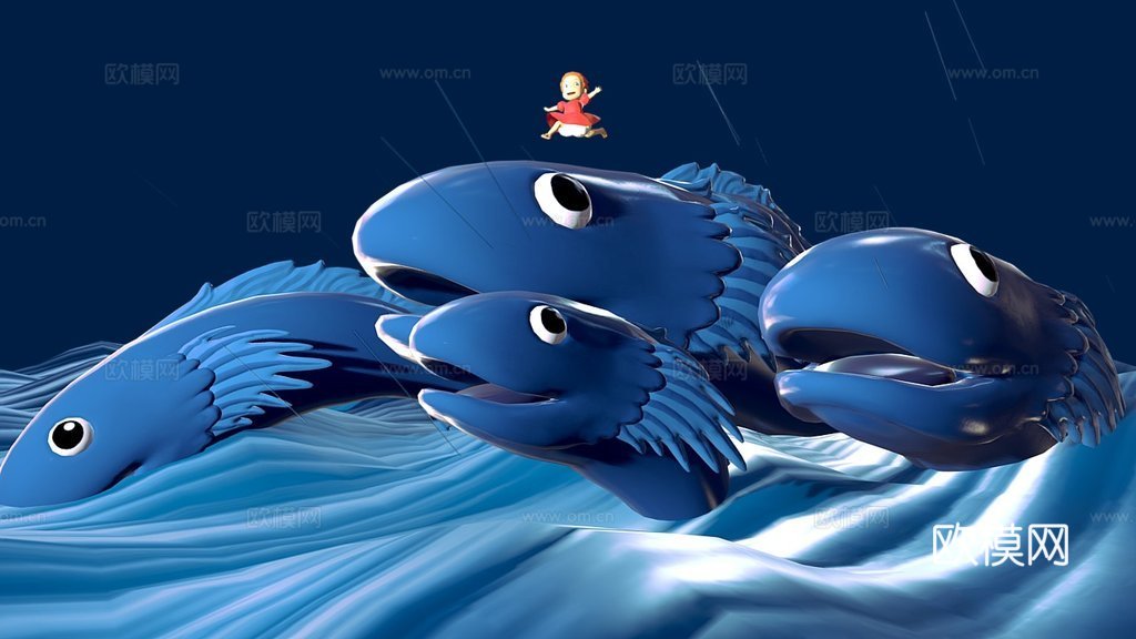 波妞粉丝艺术(VR)-我回来了宗介!3d模型