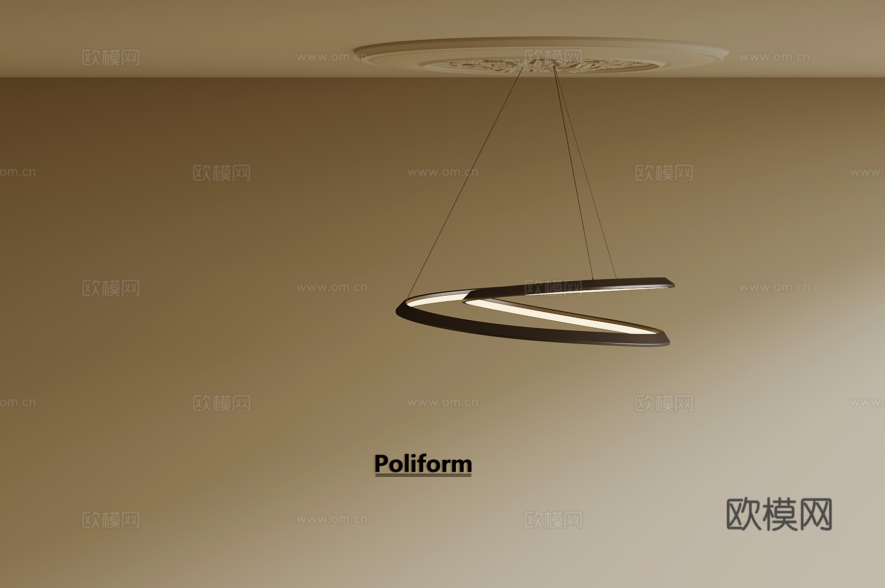 现代吊灯 艺术吊灯3d模型