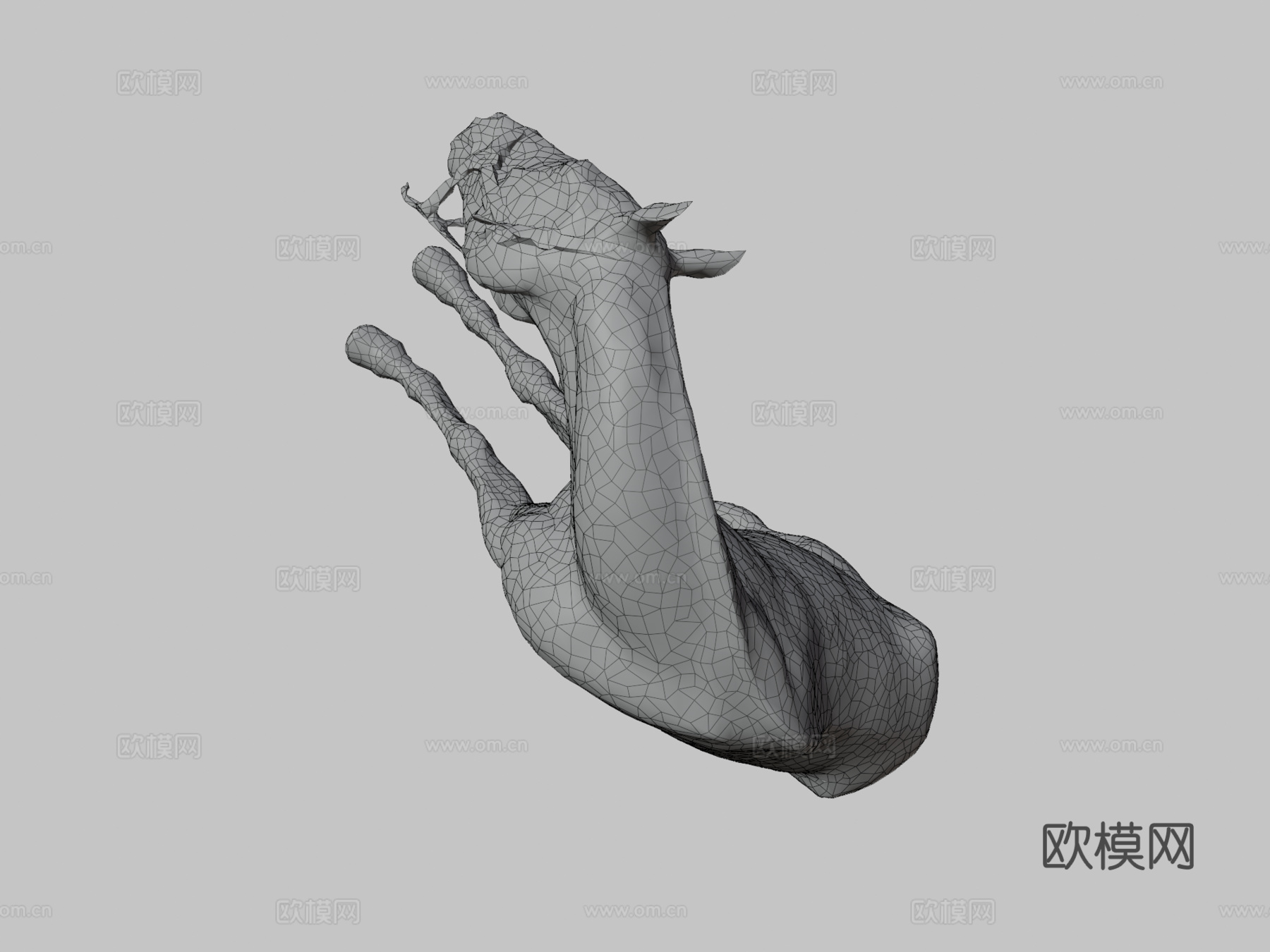 马-姿势53d模型