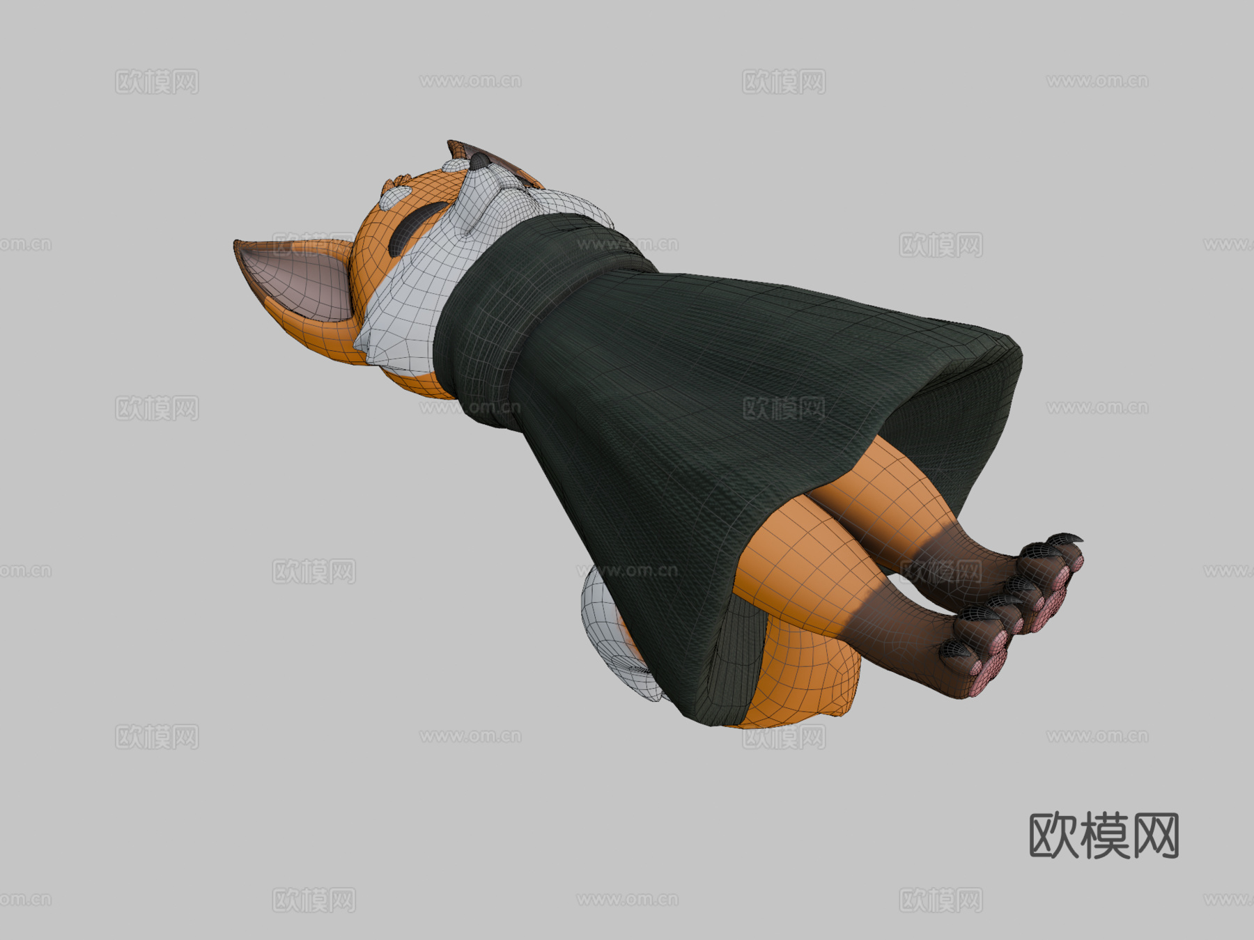 披风狐狸3d模型