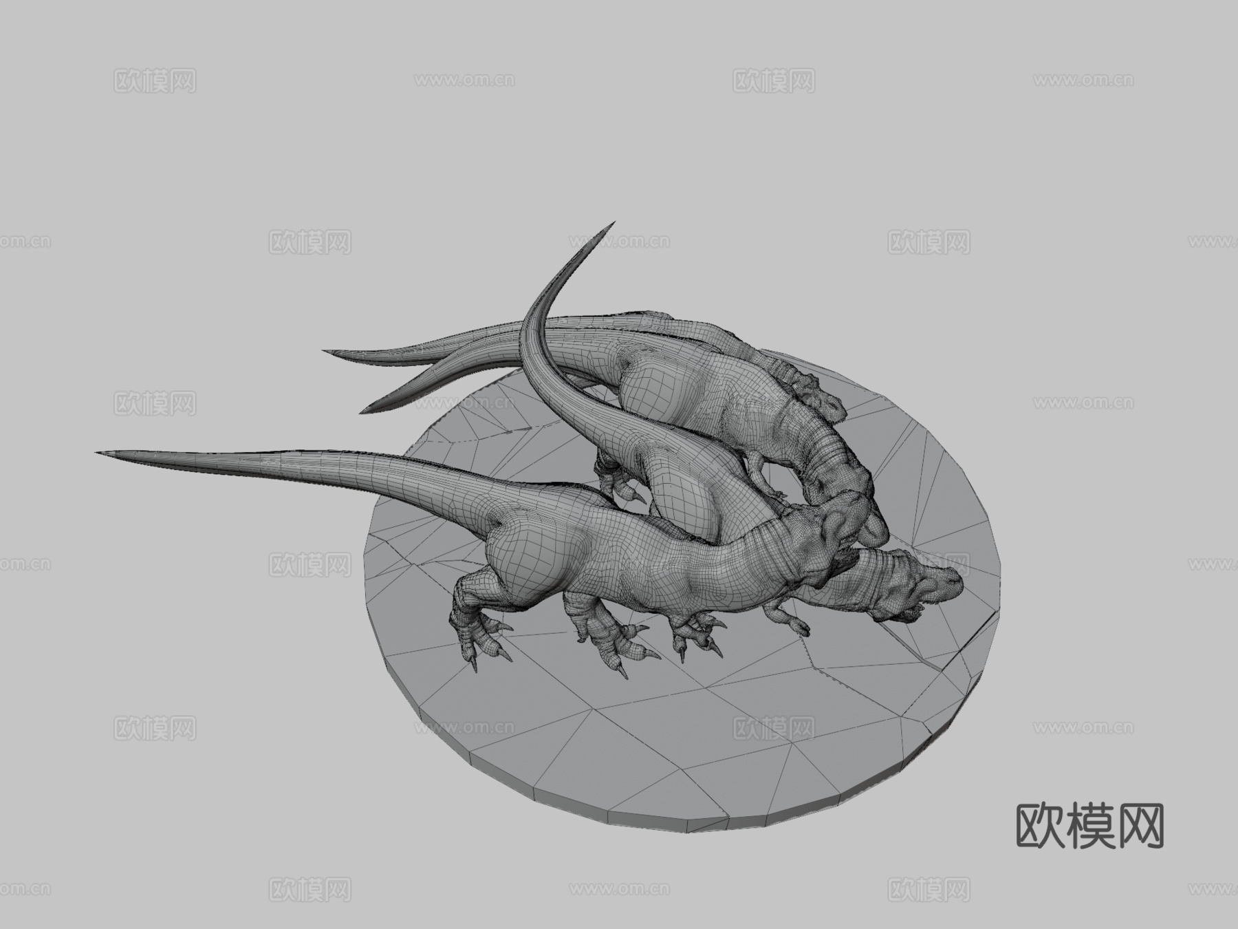 暴龙战斗3d模型