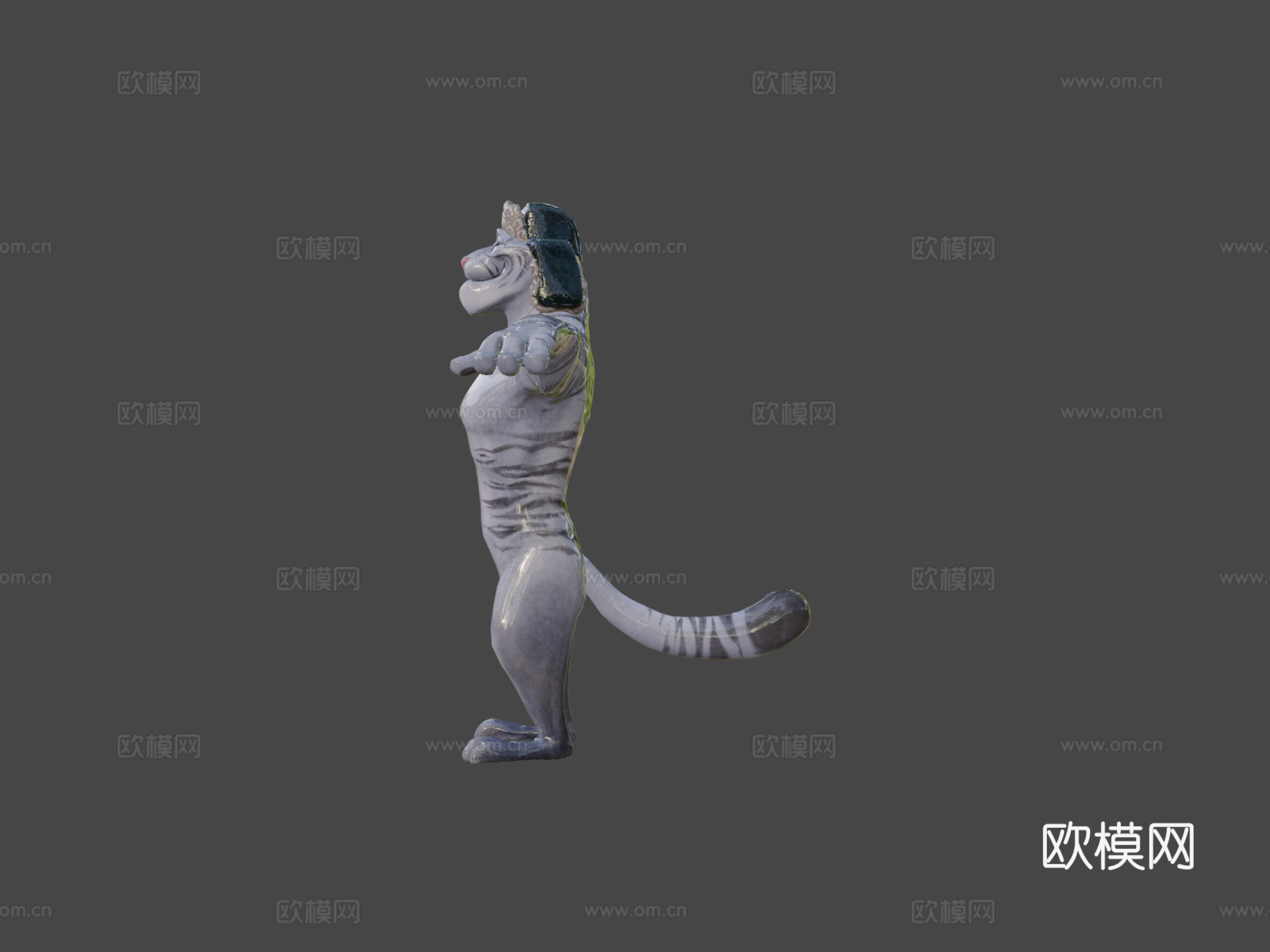 动物城风格西伯利亚虎3d模型
