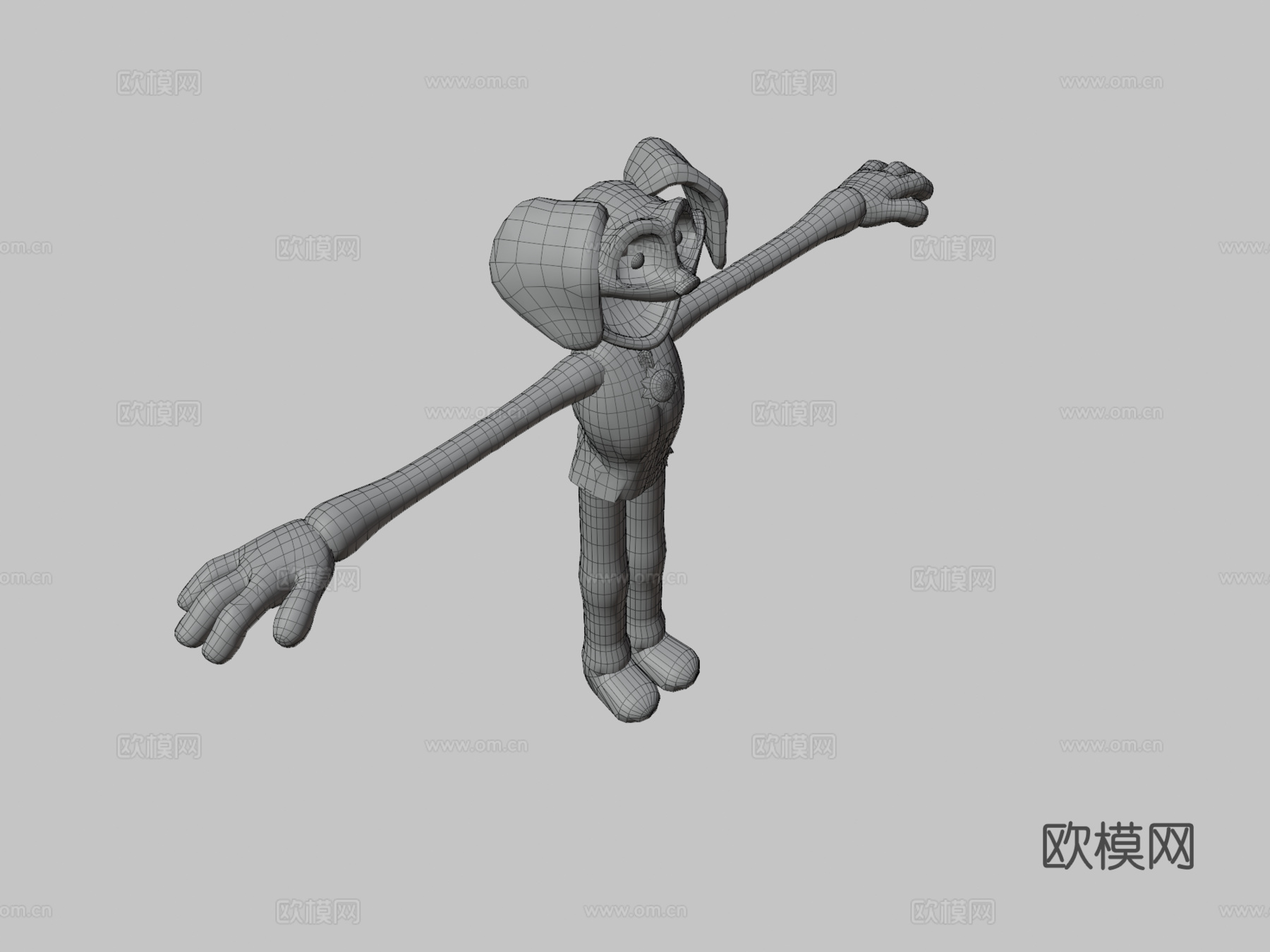 带腿的狗日3d模型