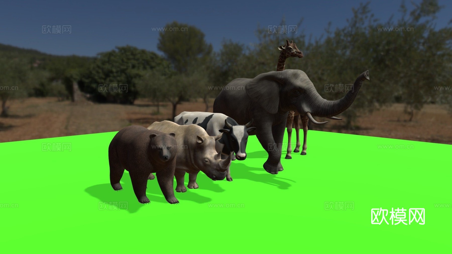 大型动物包3d模型