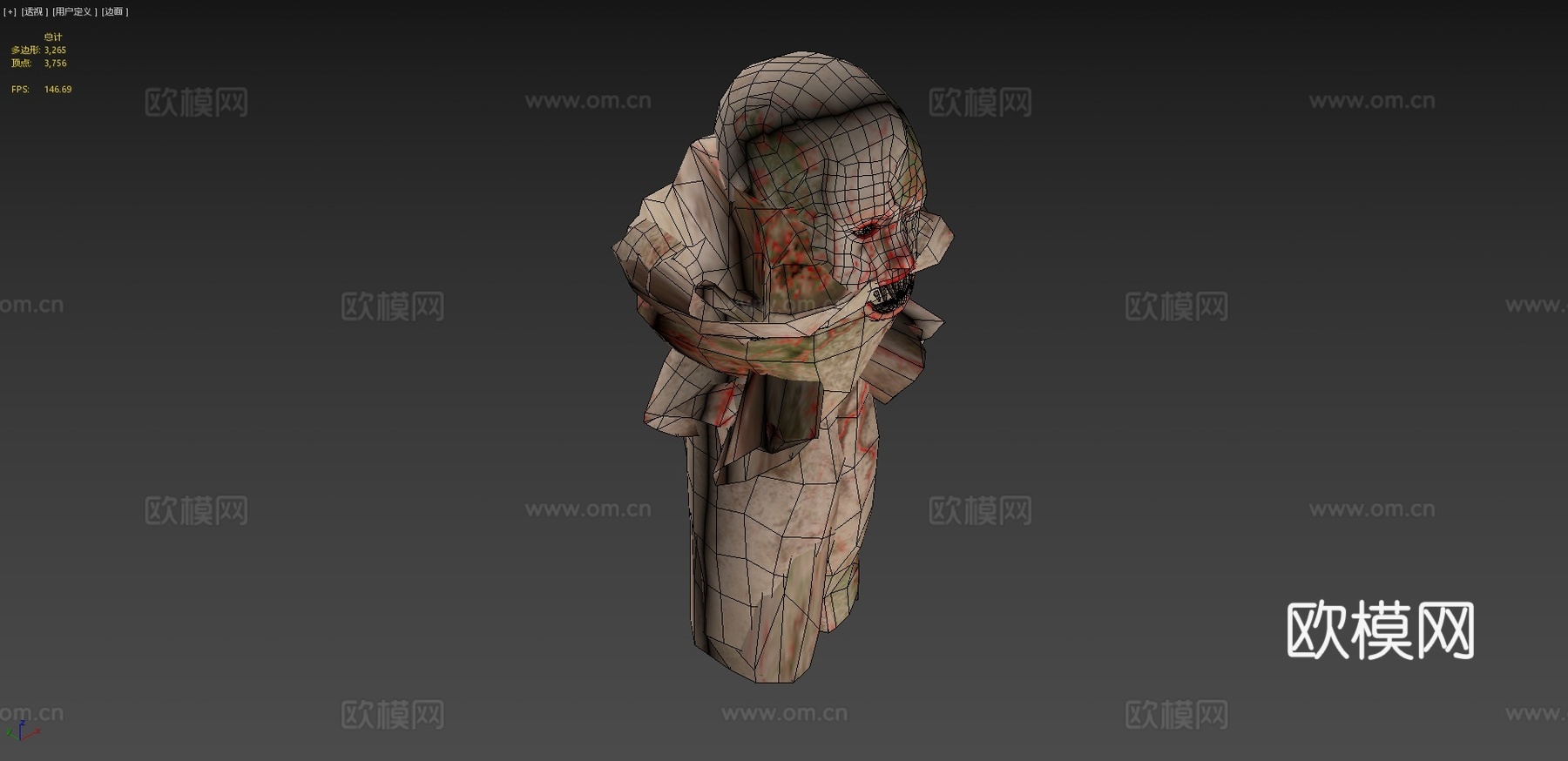 僵尸怪物杀手死灵体3d模型
