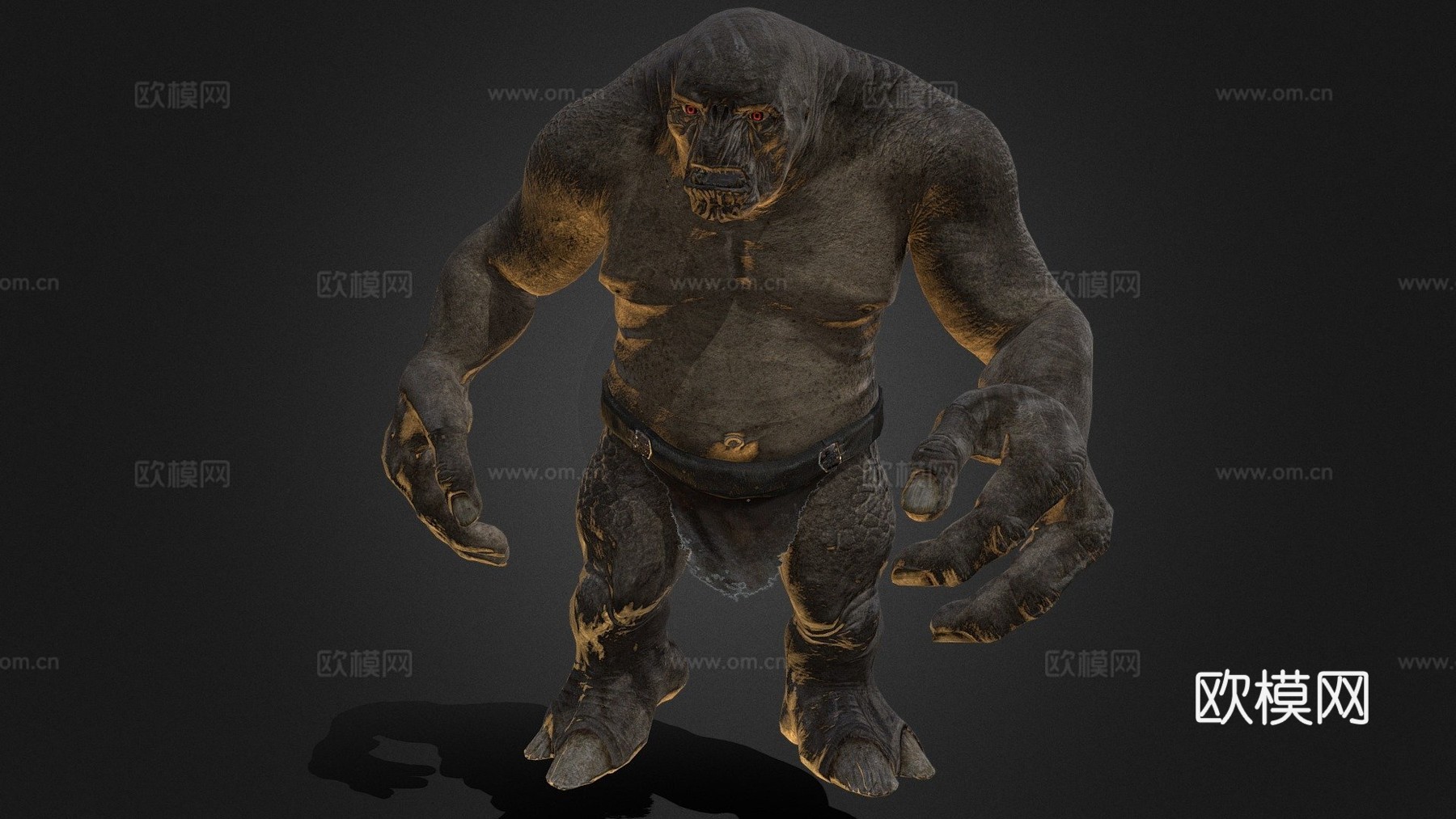 指环王巨魔行走3d模型