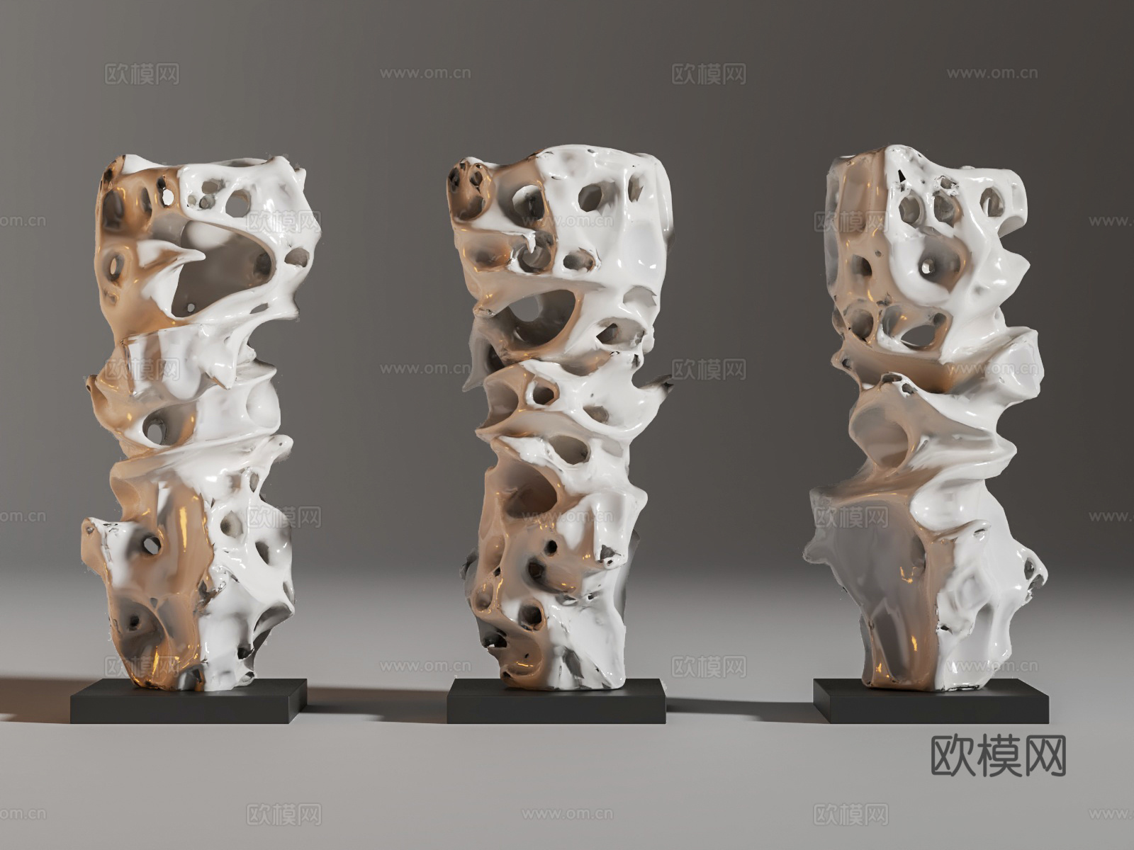 现代抽象雕塑 艺术雕塑 陶瓷雕塑3d模型