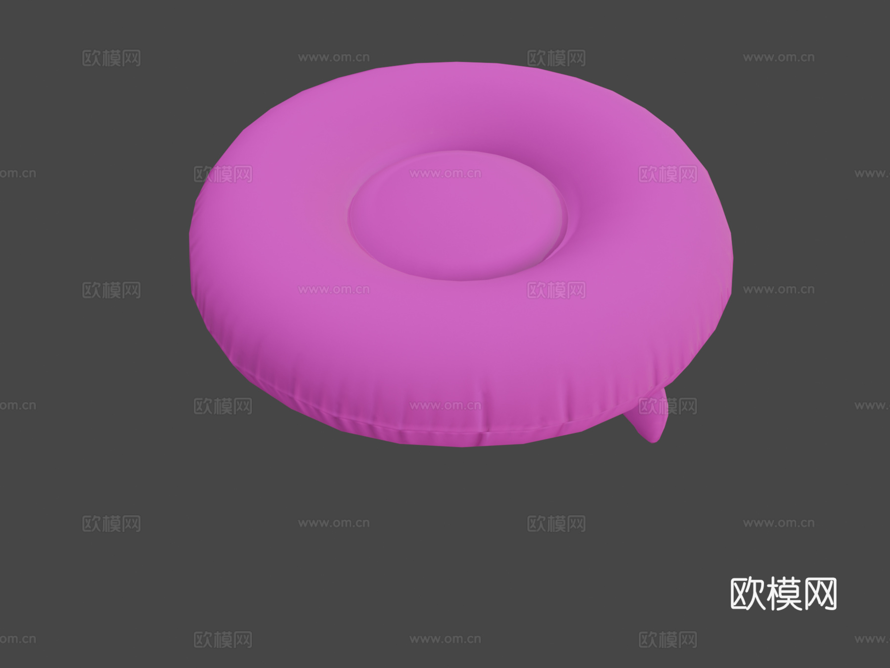 火烈鸟泳池浮具低多边形PBR3d模型