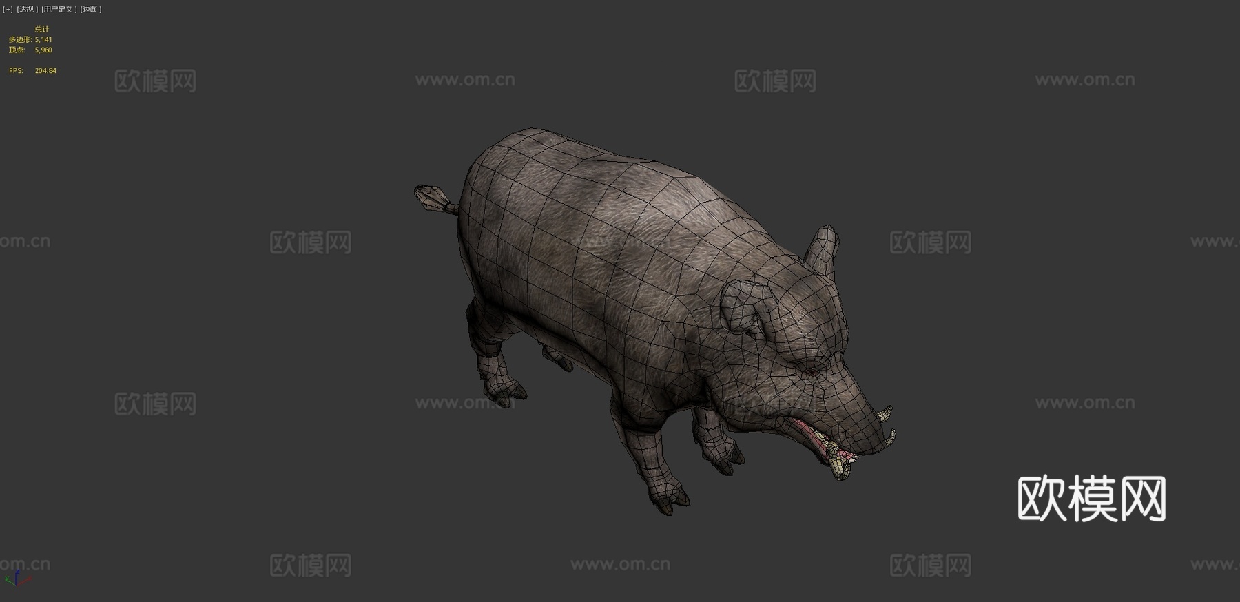 野猪动画3d模型