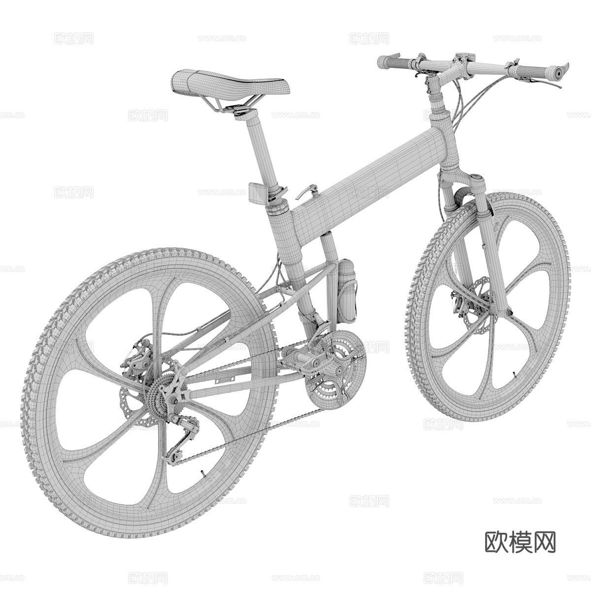 现代山地自行车3d模型