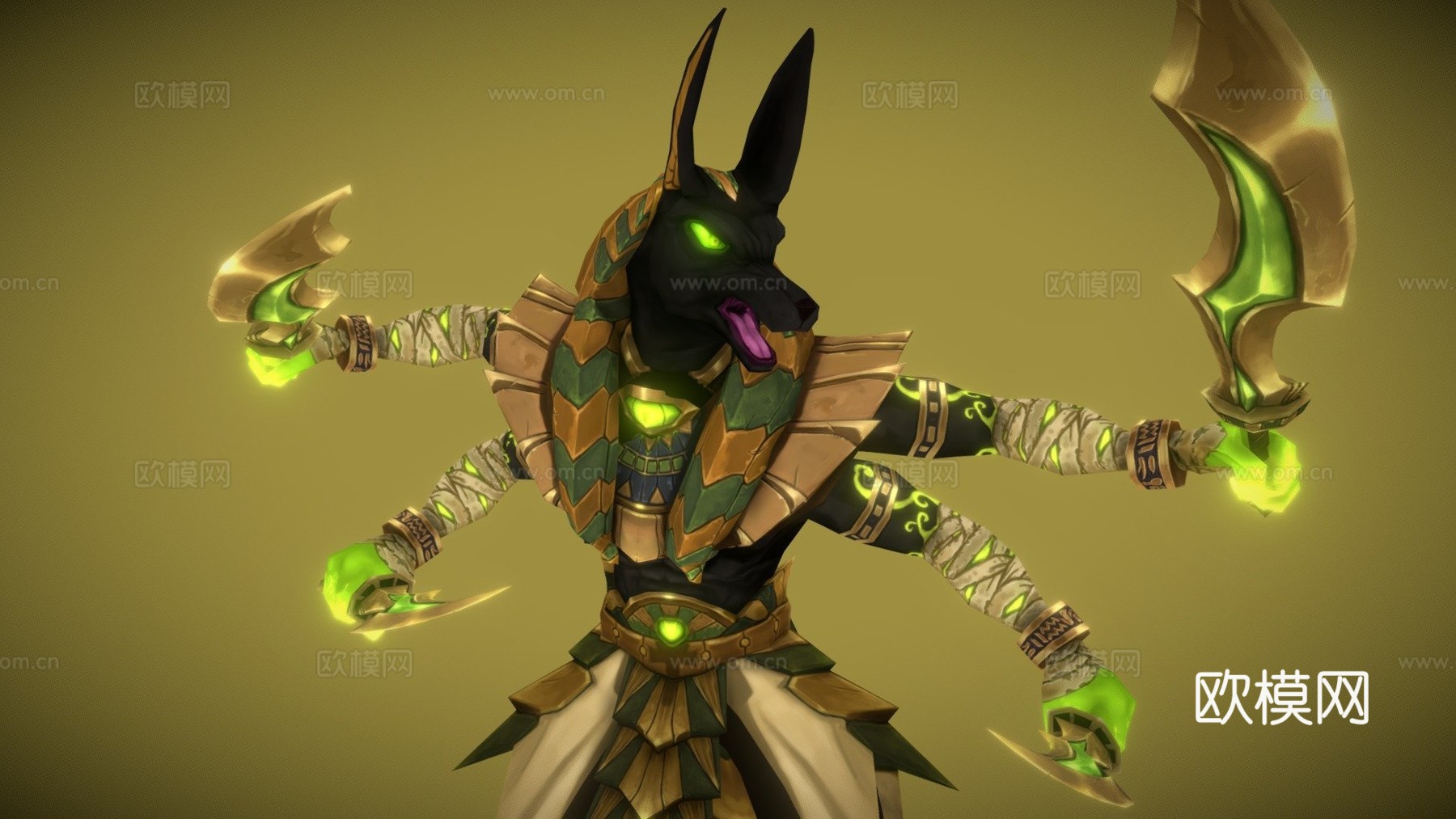 阿努比斯首领-手绘低多边形3d模型