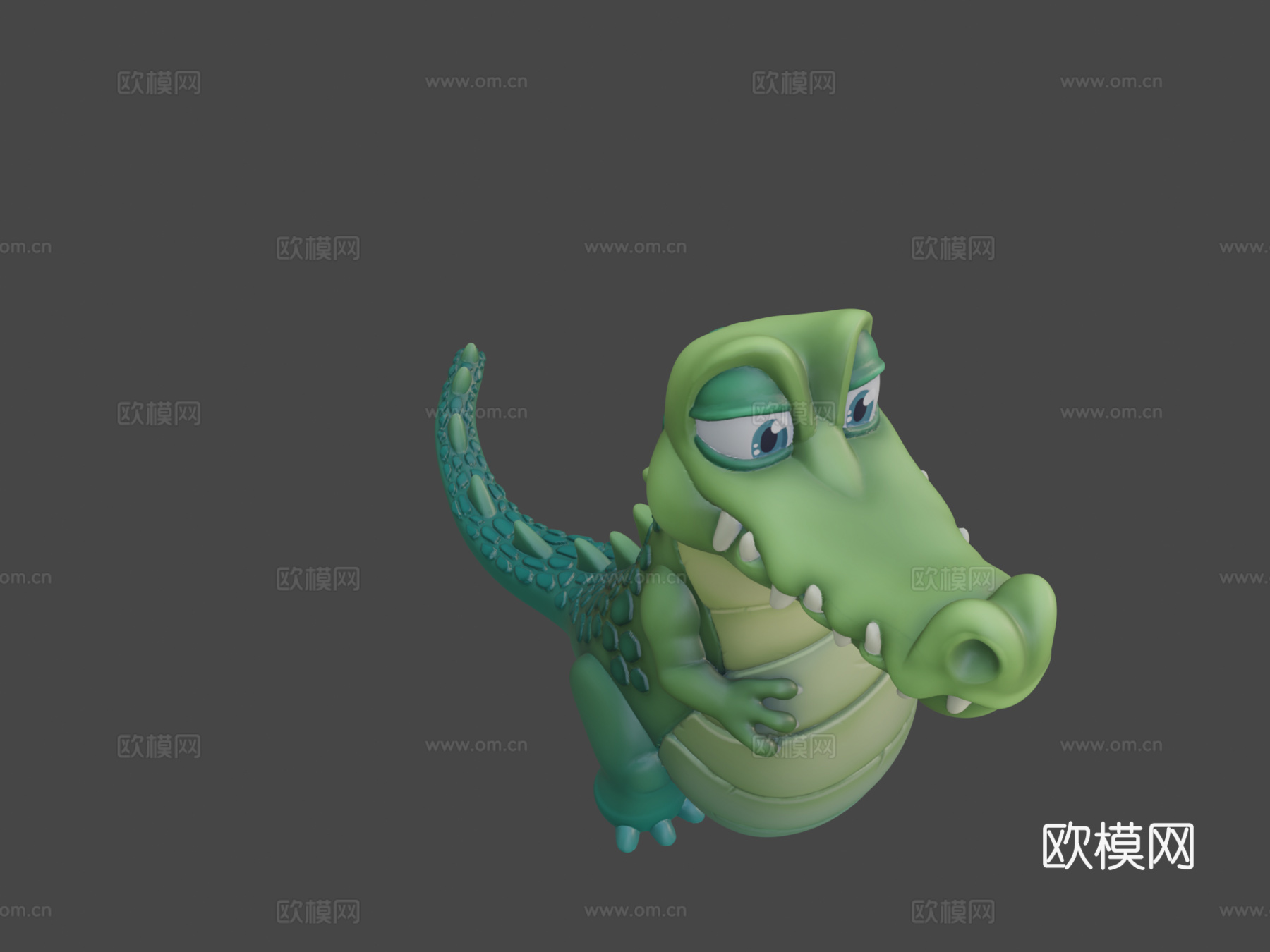 快乐鳄鱼3d模型