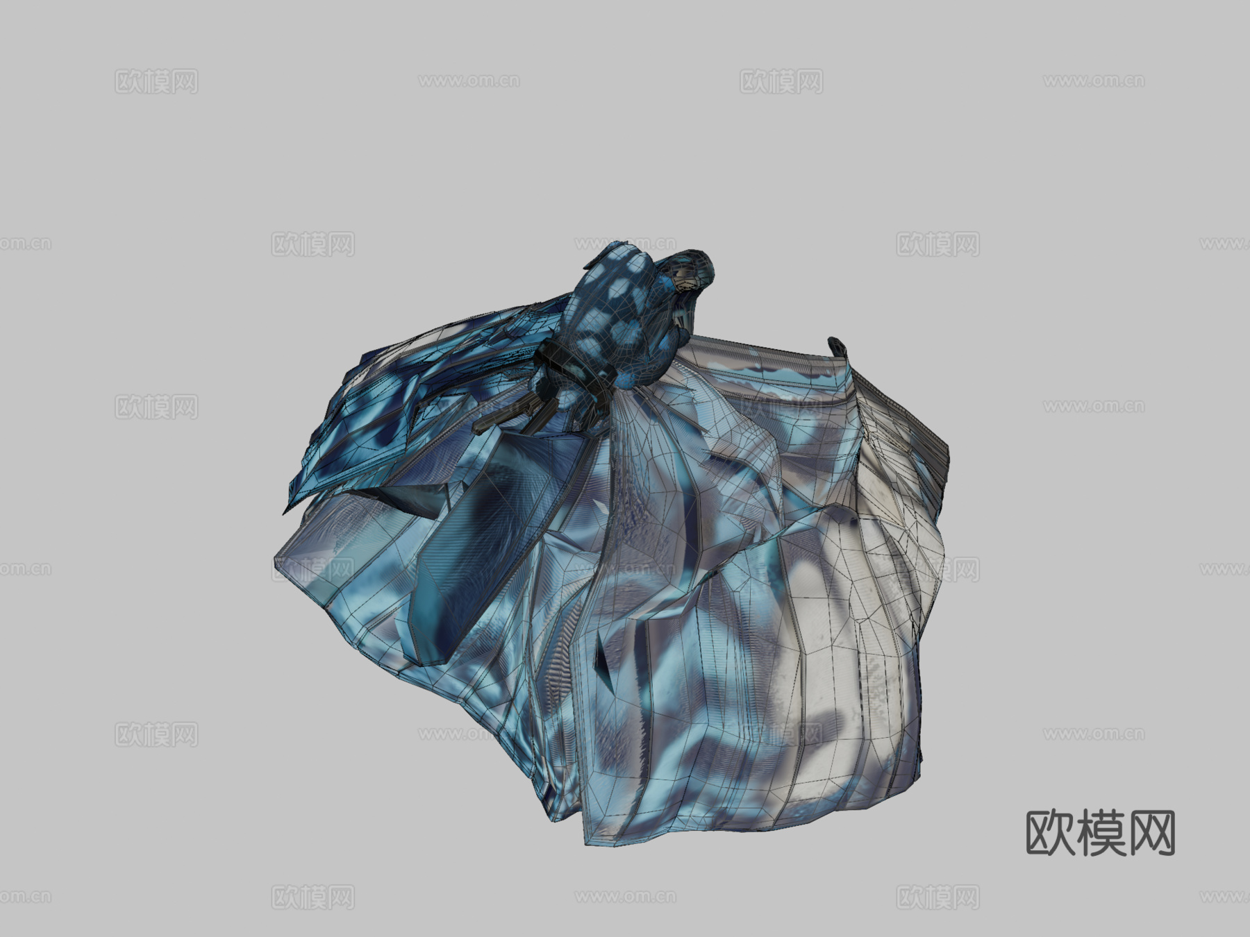 蓝蝴蝶饼干3d模型