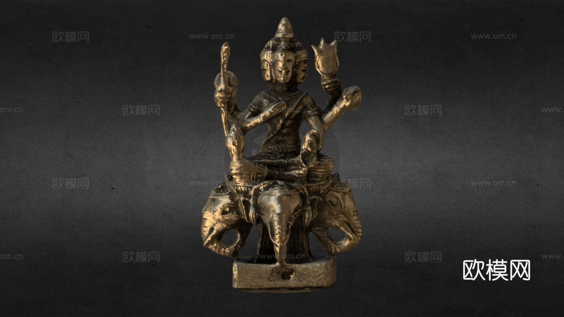 婆罗门摄影测量-材质重制3d模型