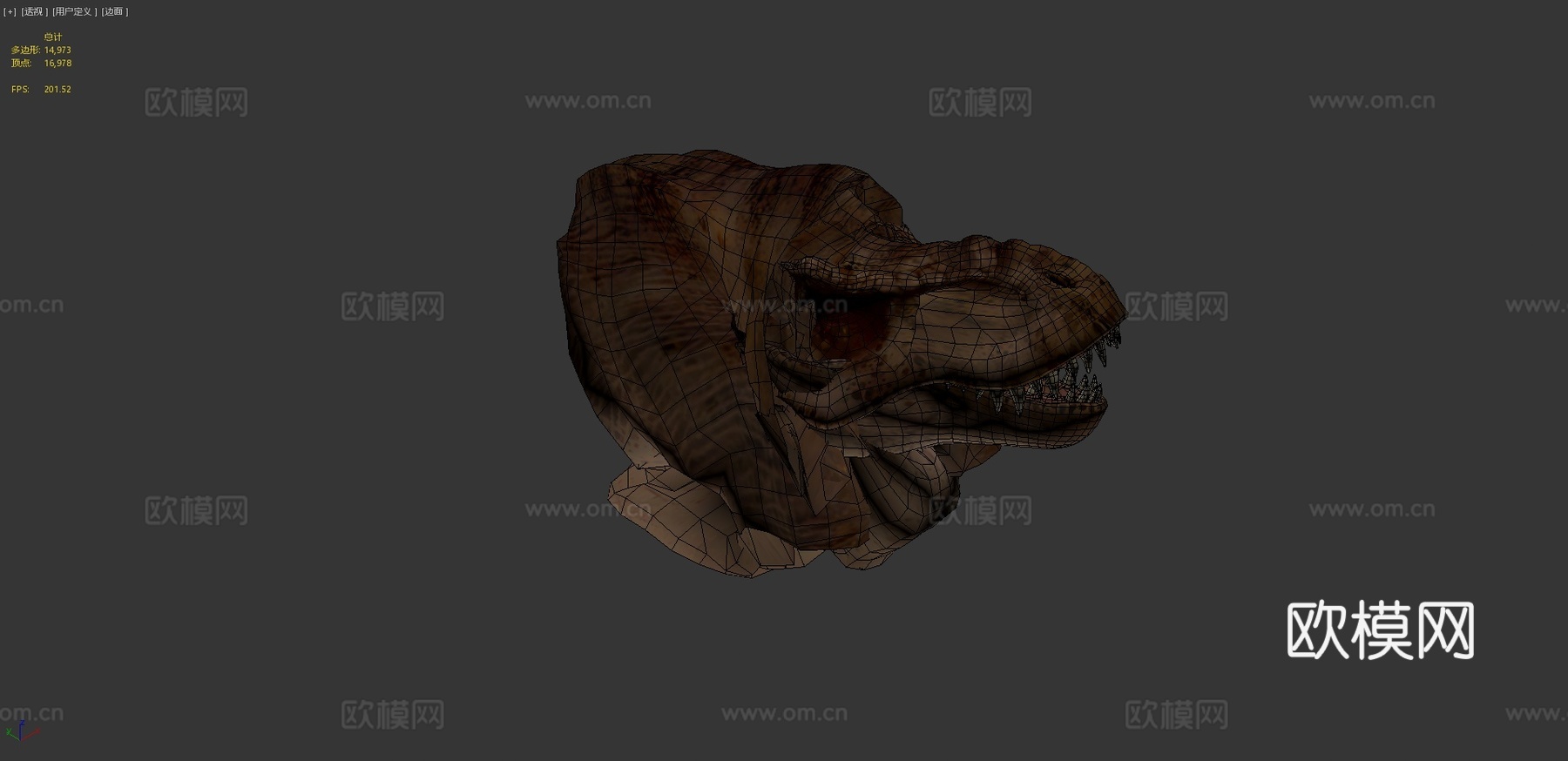 霸王龙骨架(别吃我费里斯摩天轮)3d模型