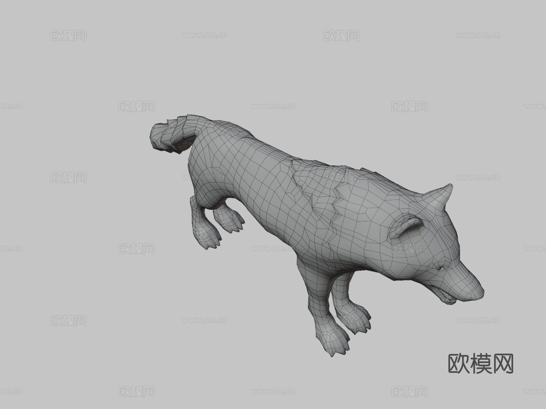 狼3d模型